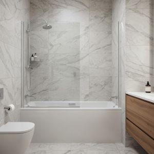 Стеклянная шторка для ванной 170 (фото) | Knotlor Стеклянная шторка для ванной 170 (фото)