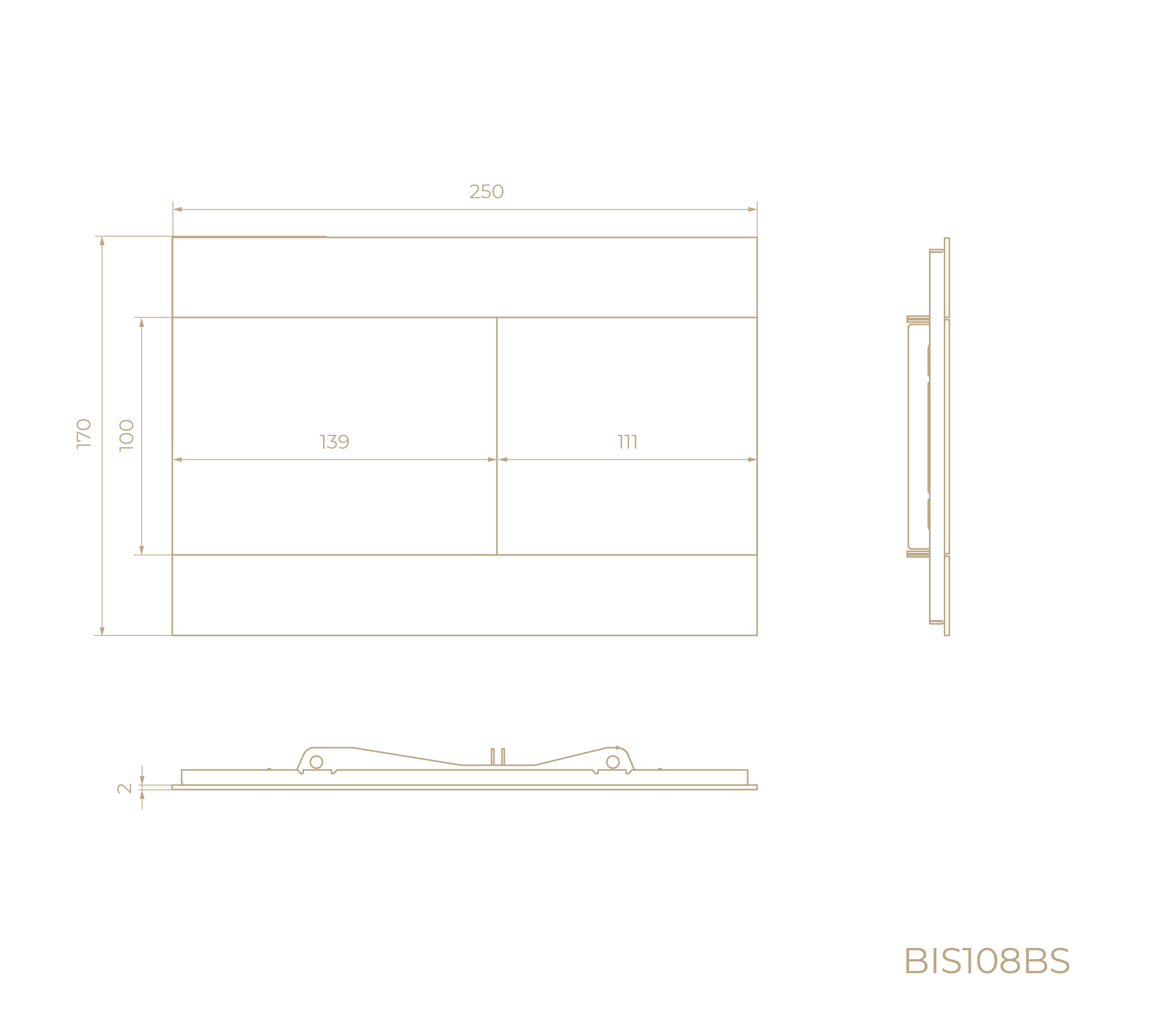 Клавиша смыва BIS108BS