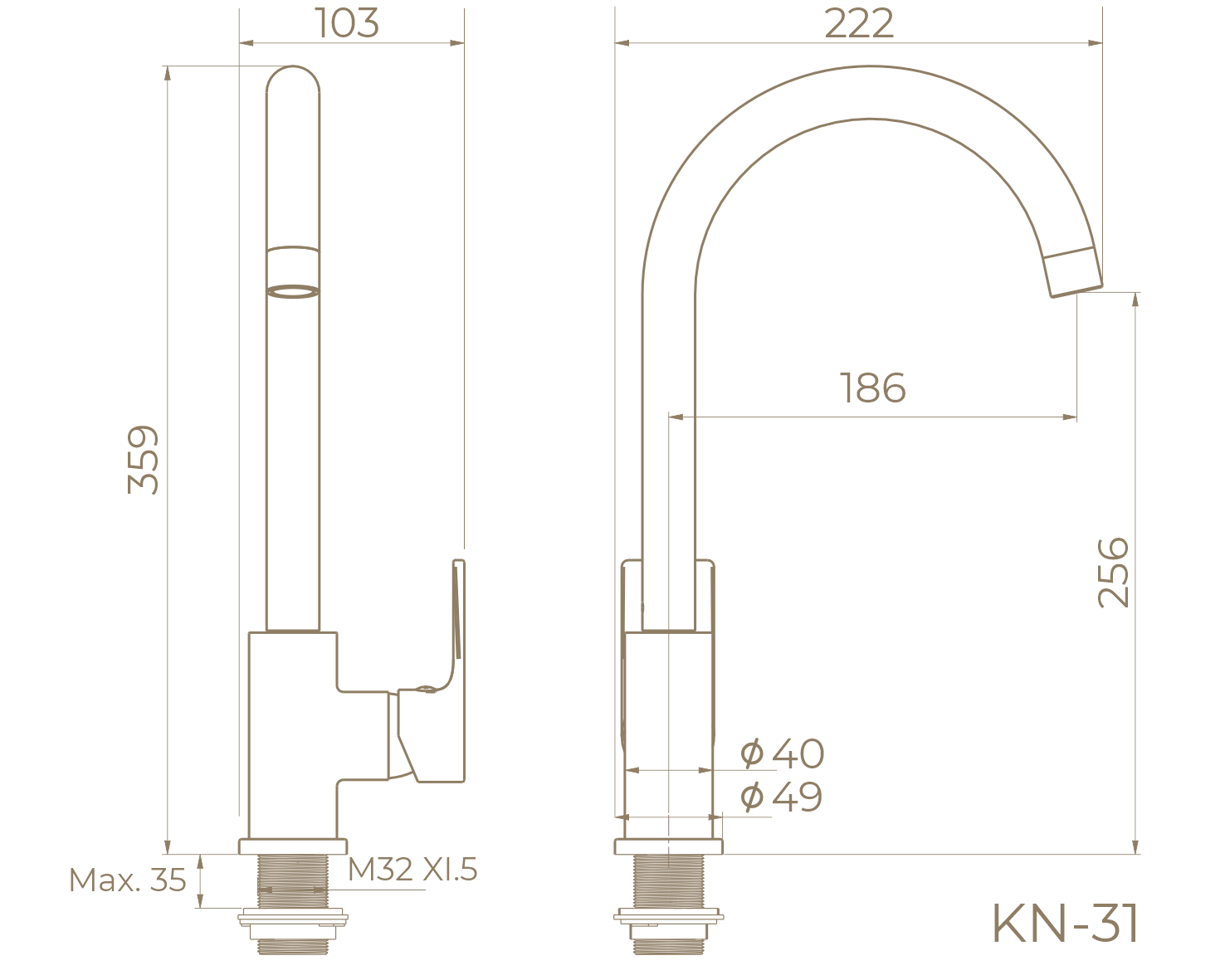 Смеситель для кухни KN-31