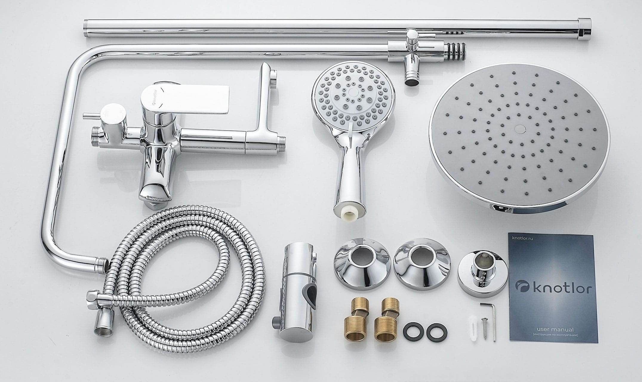 Душевая система с верхним тропическим душем KN-34