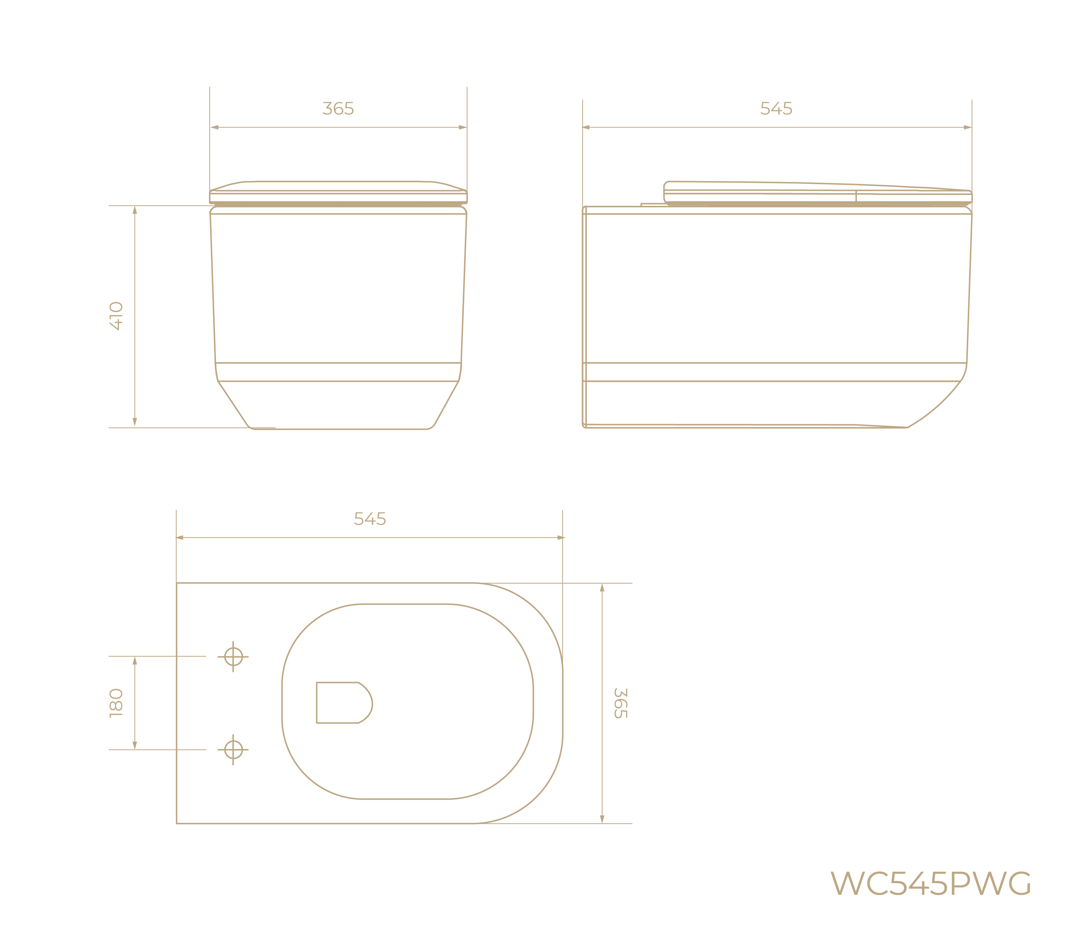 Подвесной унитаз WC545PWG