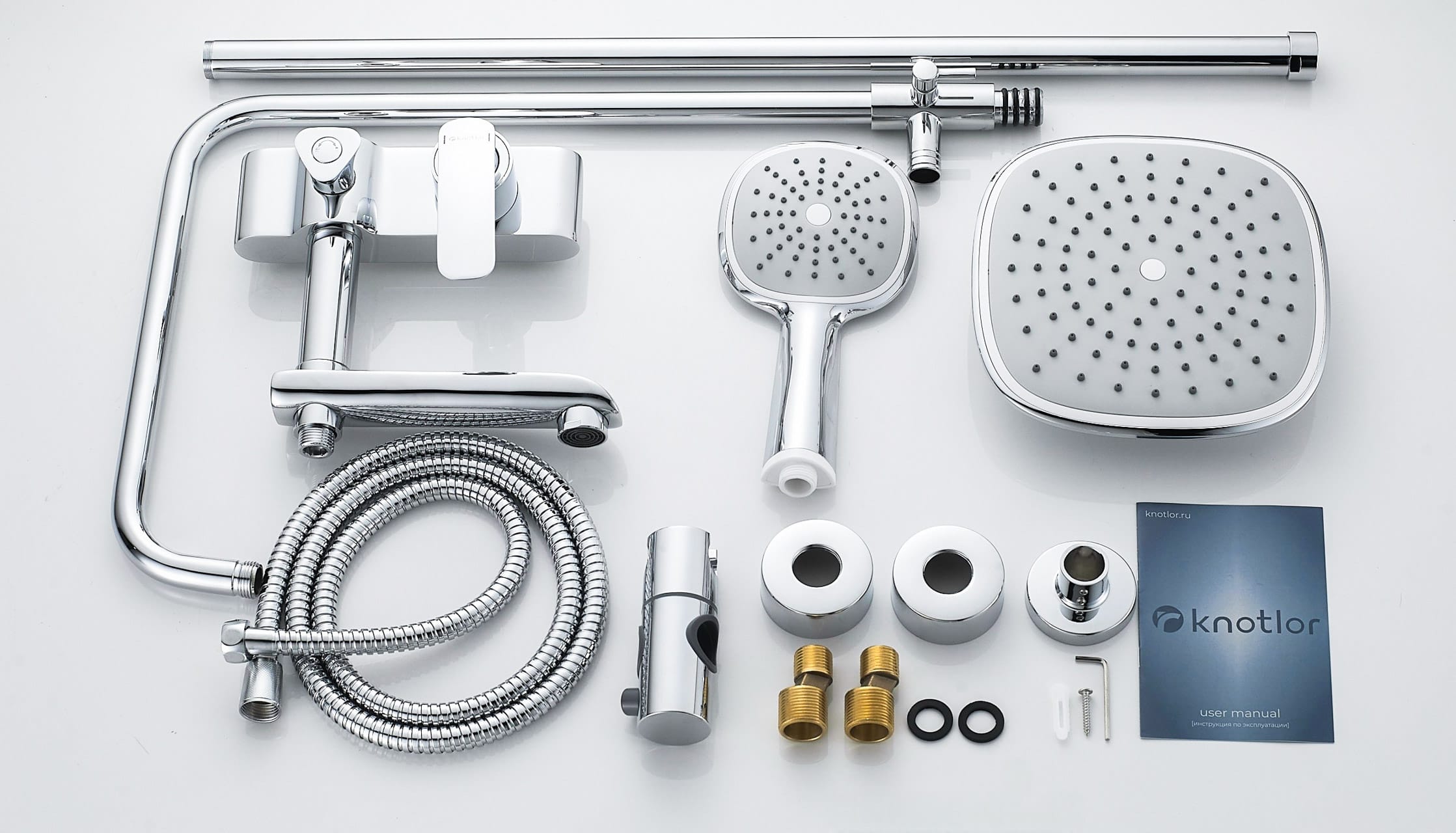 Душевая система с верхним тропическим душем KN-43