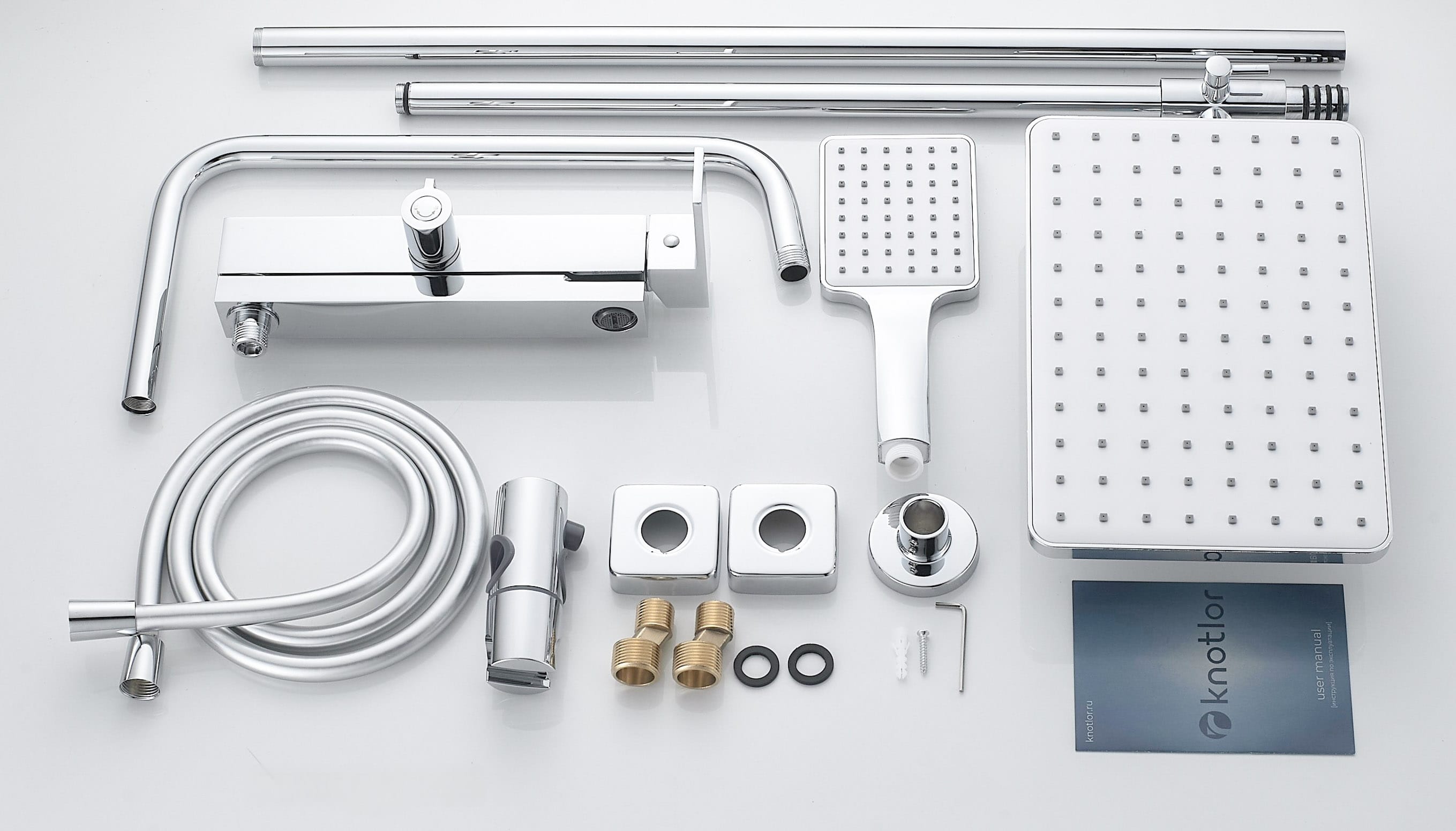 Душевая система с верхним тропическим душем KN-23