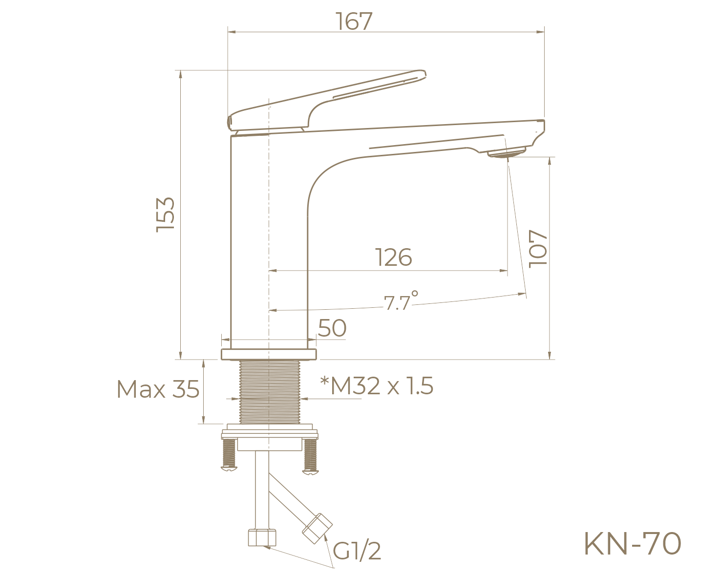 Смеситель для раковины KN-70