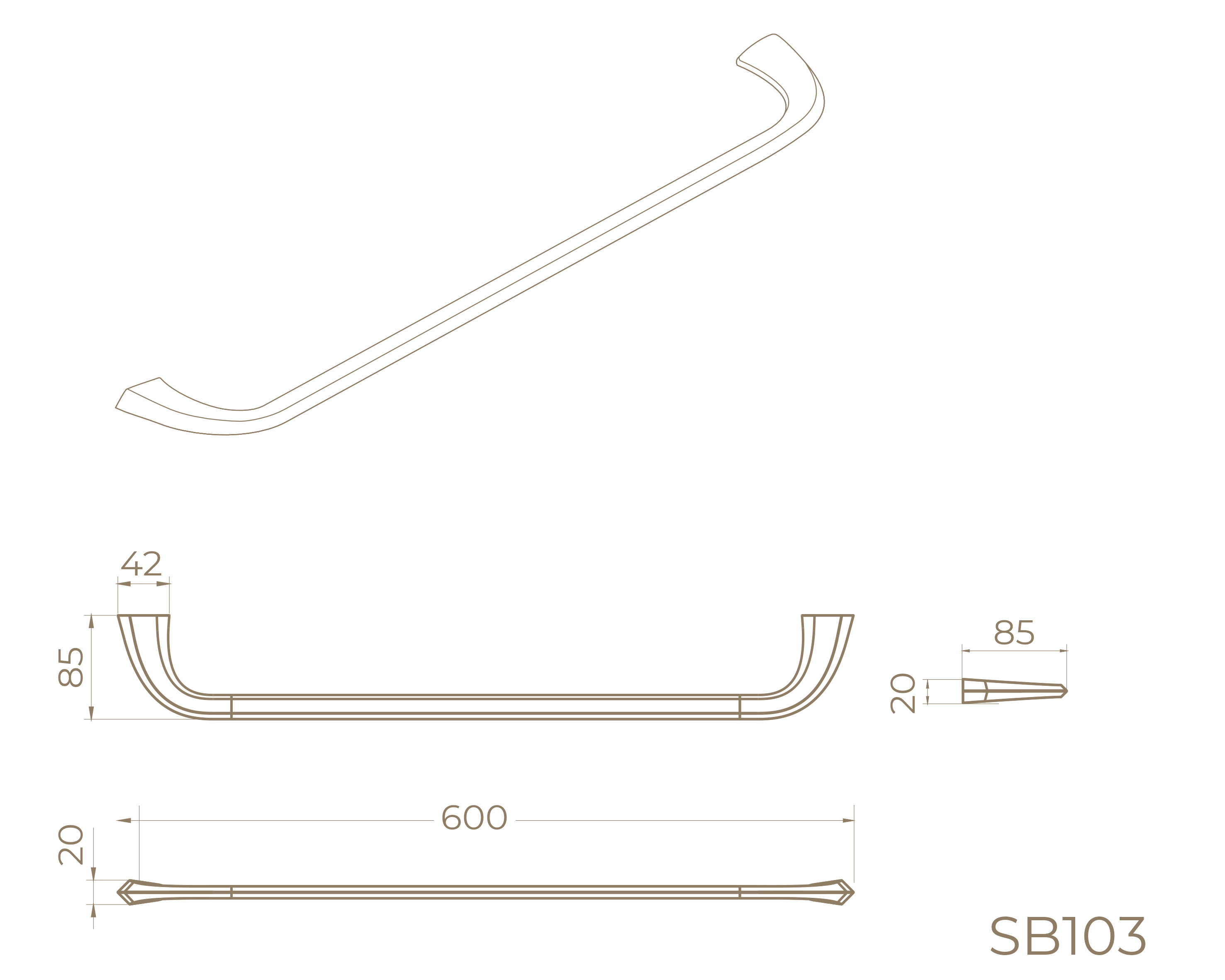 Держатель для полотенец SB103BL
