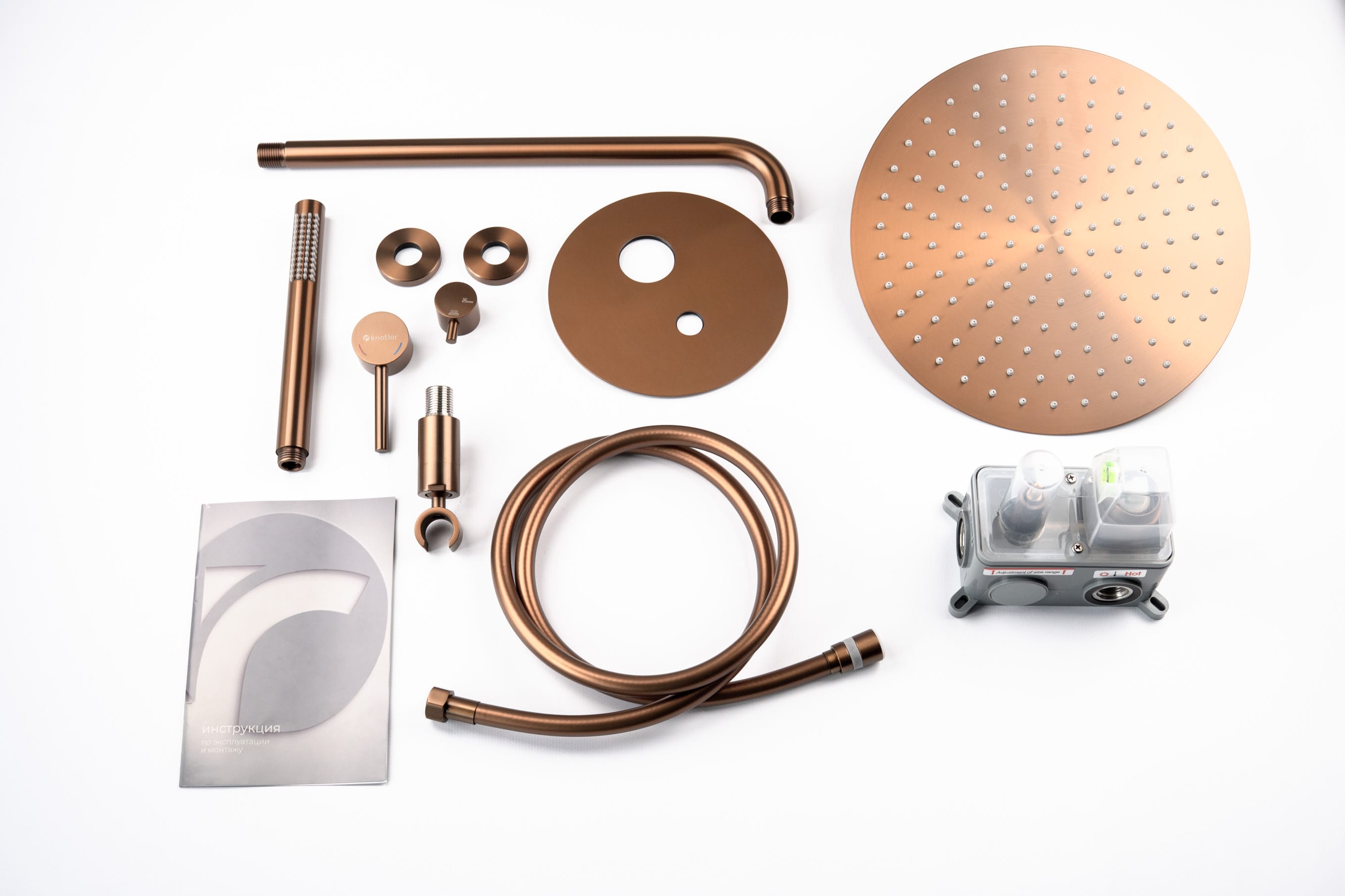 Комплект душевой KNOTLOR Встраиваемая душевая система SS-26/RB