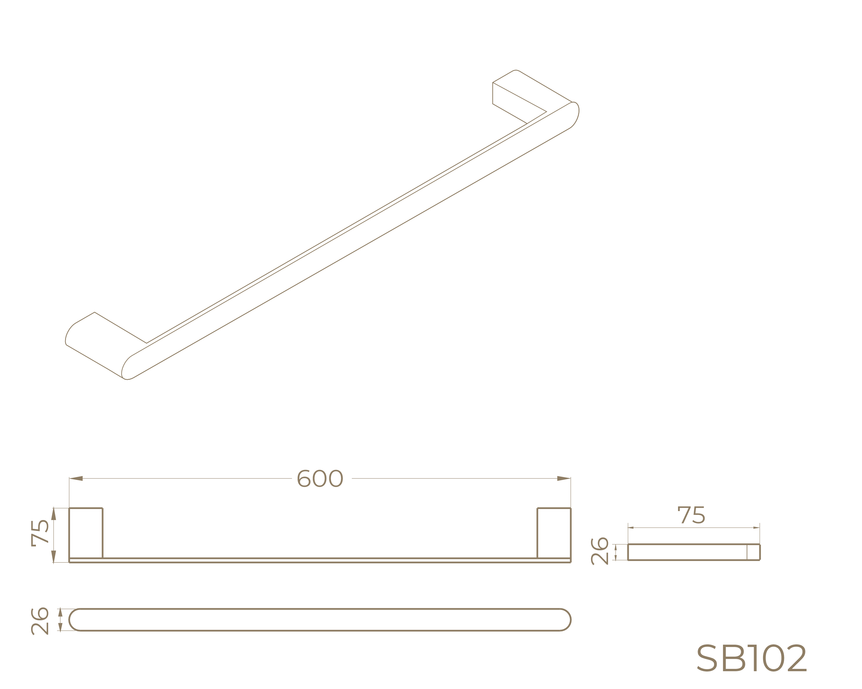 Держатель для полотенец SB102BS