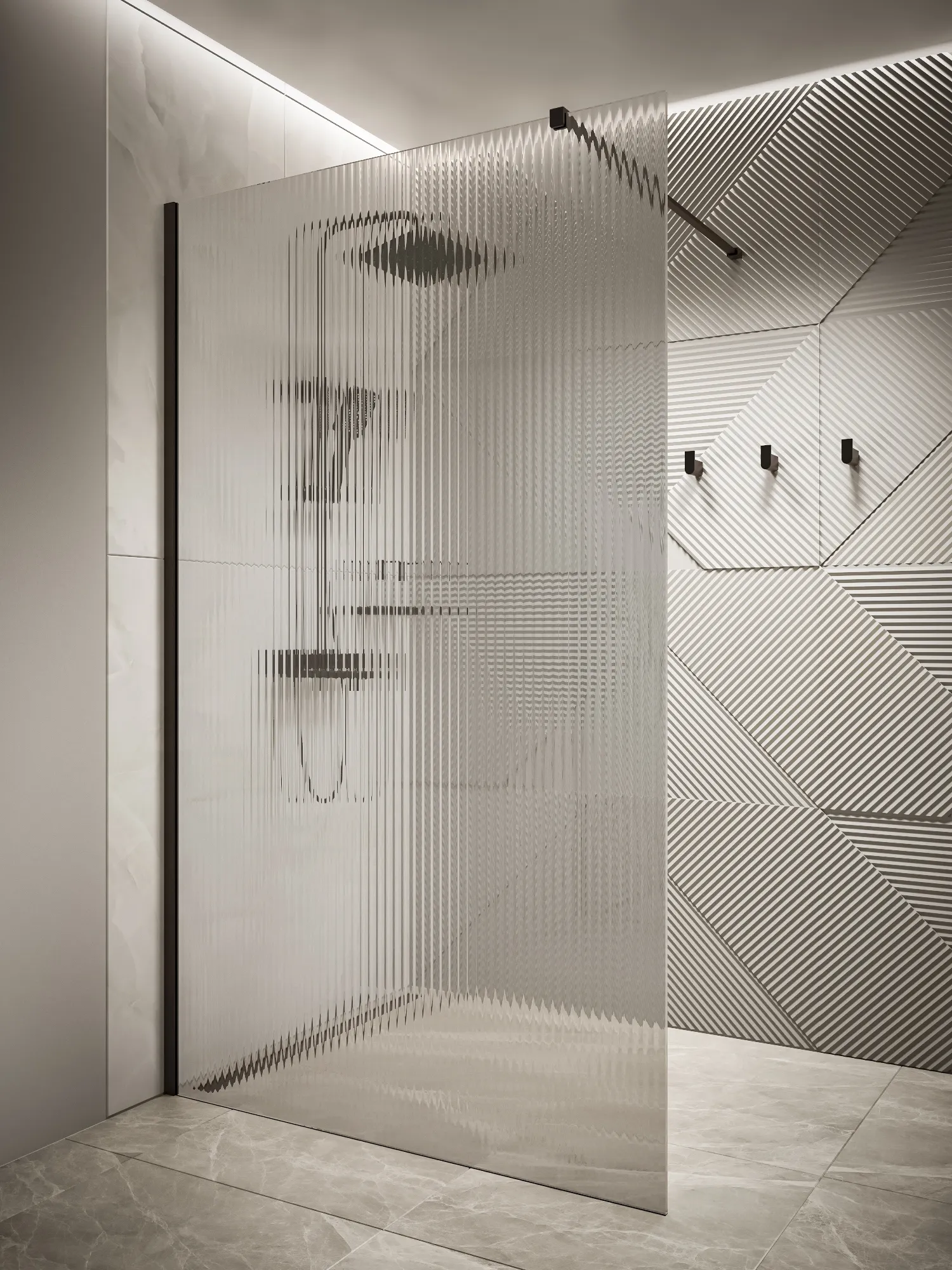 Перегородка душевая Walk In WI120CG1BL