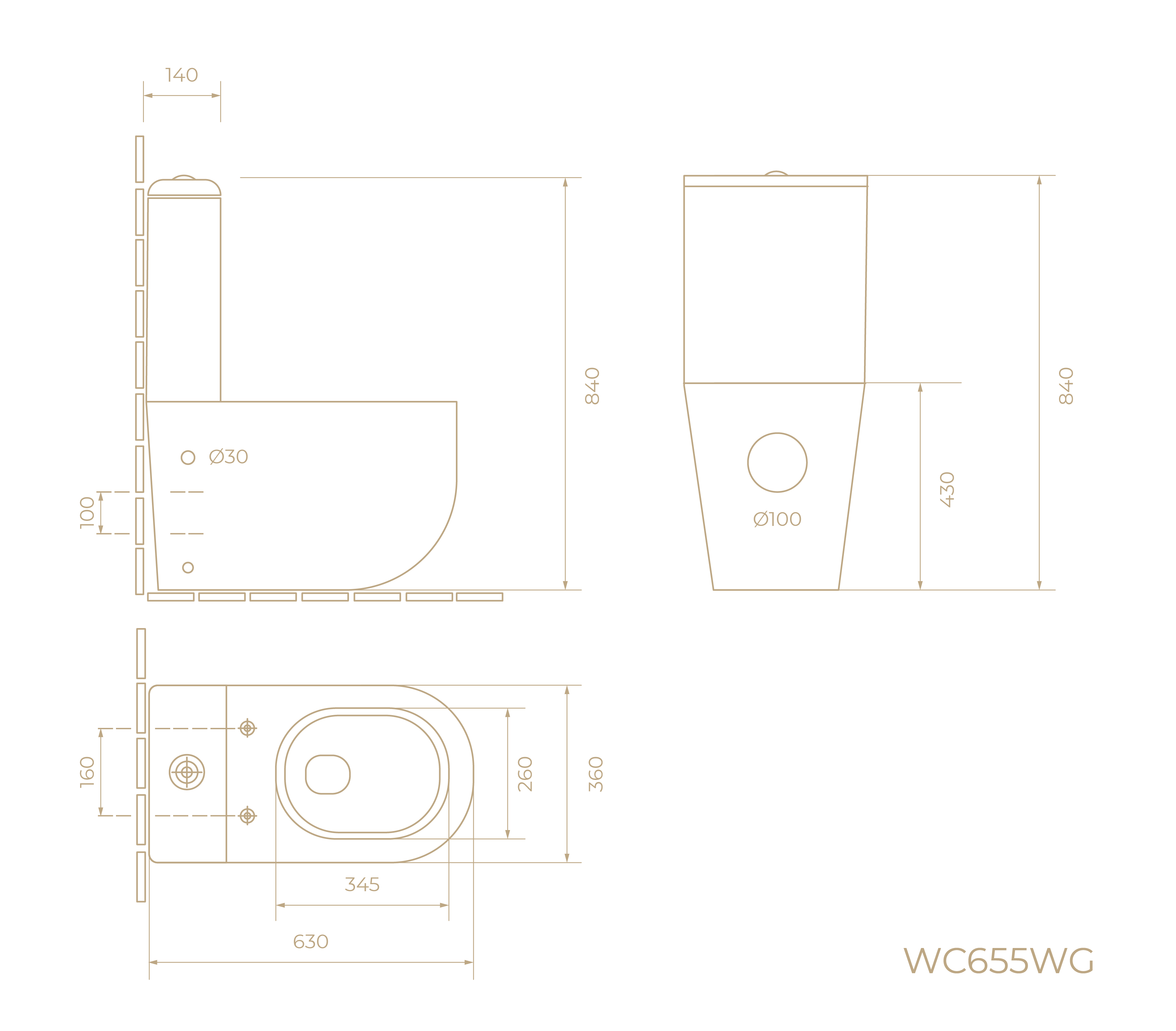 Напольный унитаз WC655WG