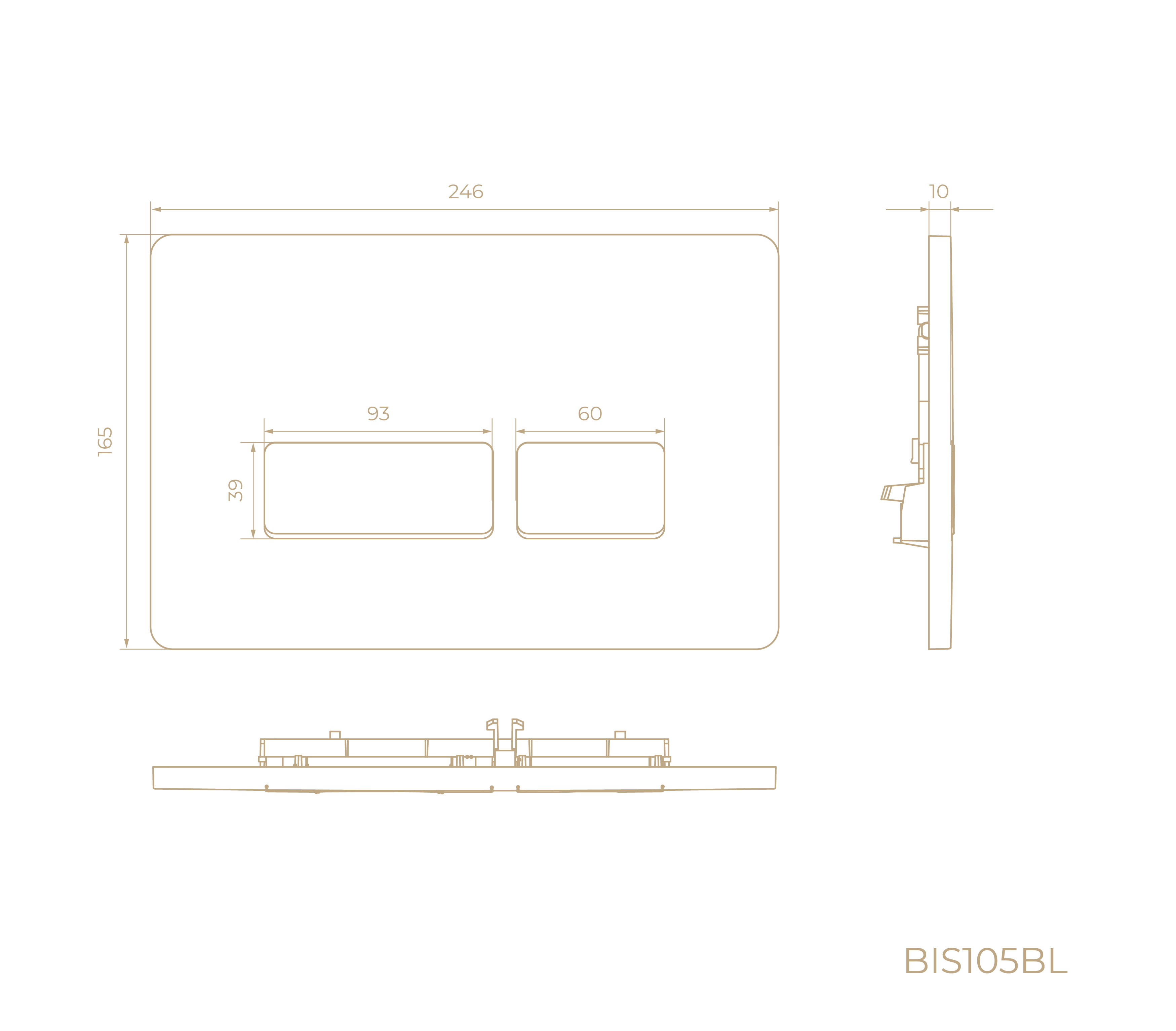 Клавиша смыва BIS105BL