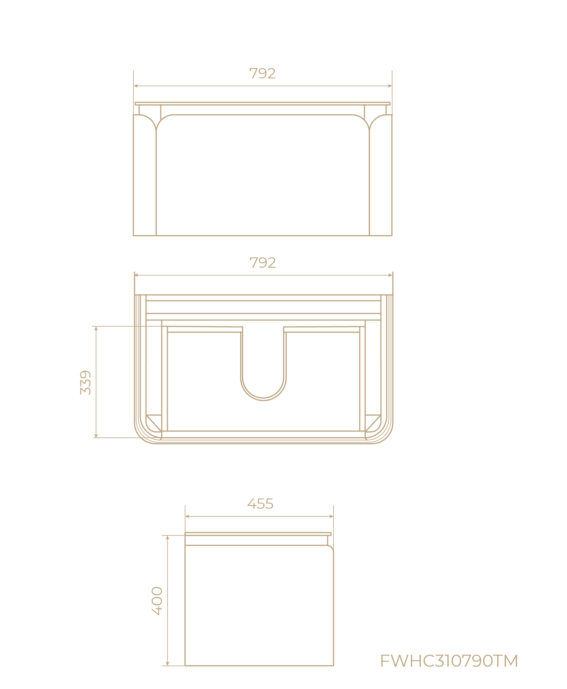 FWHC310790TM, Bloom, подвесная, 79 см, Бордо матовый