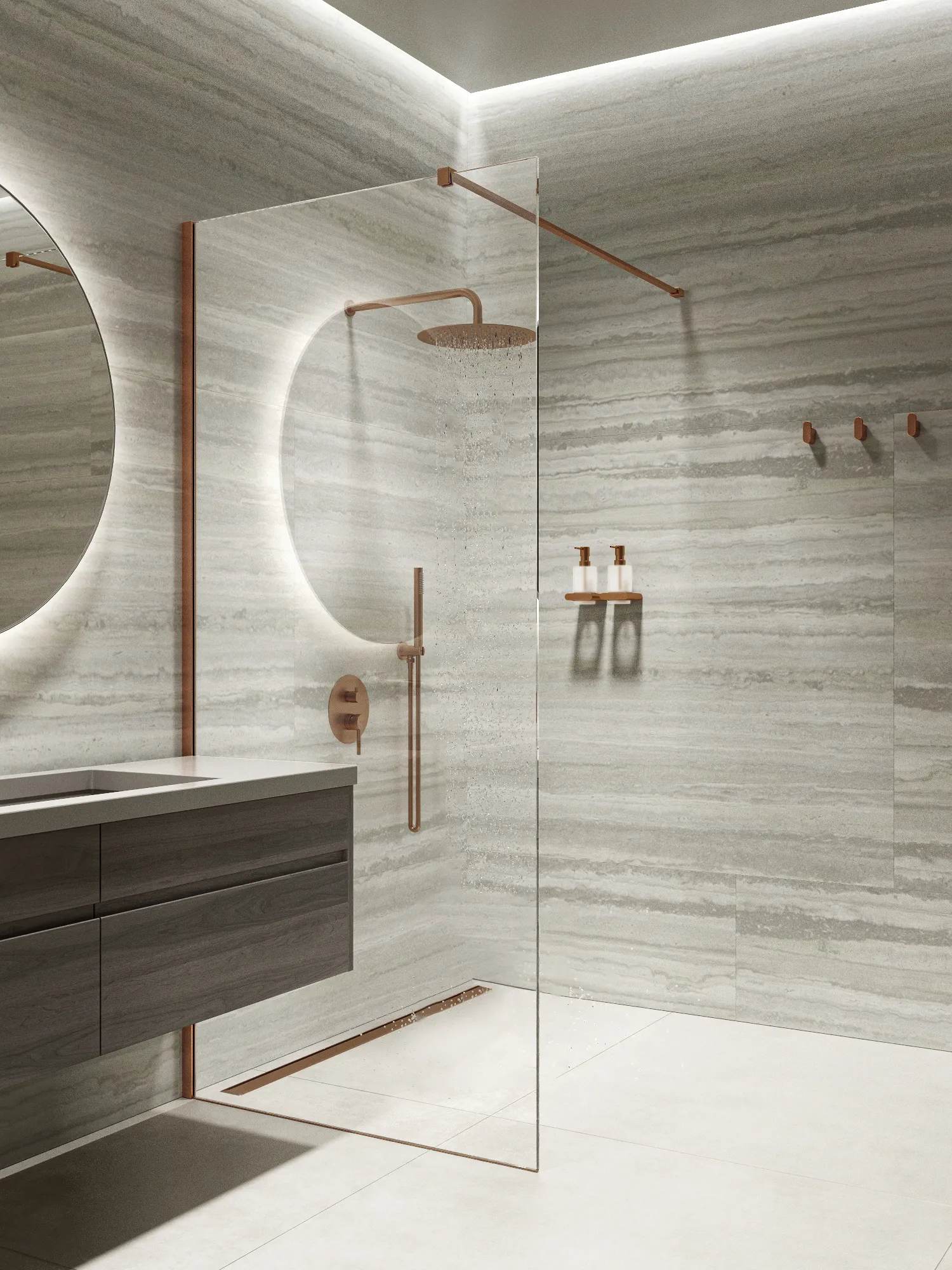 Перегородка душевая Walk In WI090CG0RB