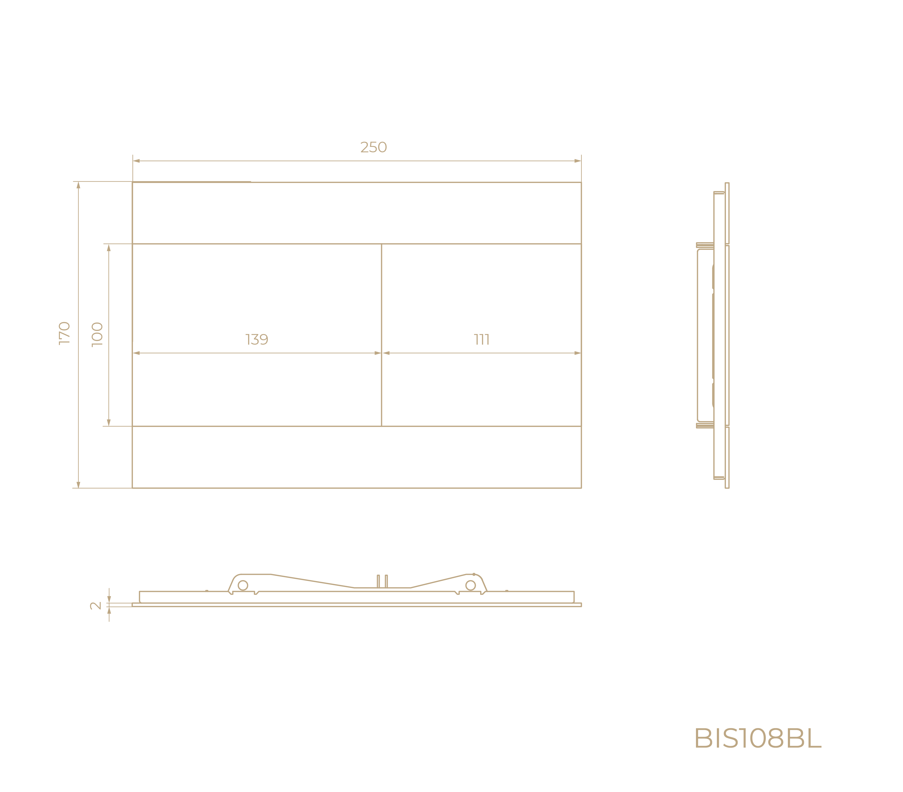 Клавиша смыва BIS108BL