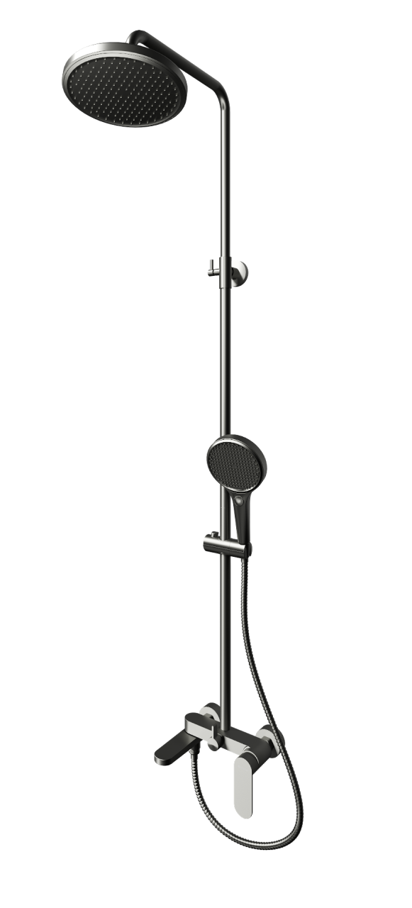 Комплект душевой KNOTLOR Душевая система с верхним тропическим душем KN-83/GM