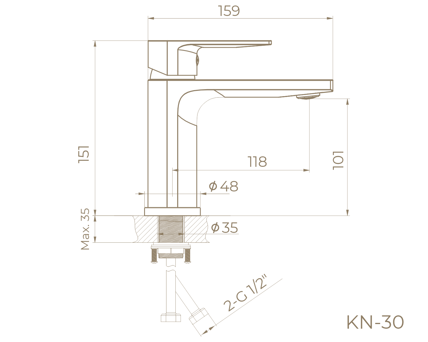 Смеситель для раковины KN-30