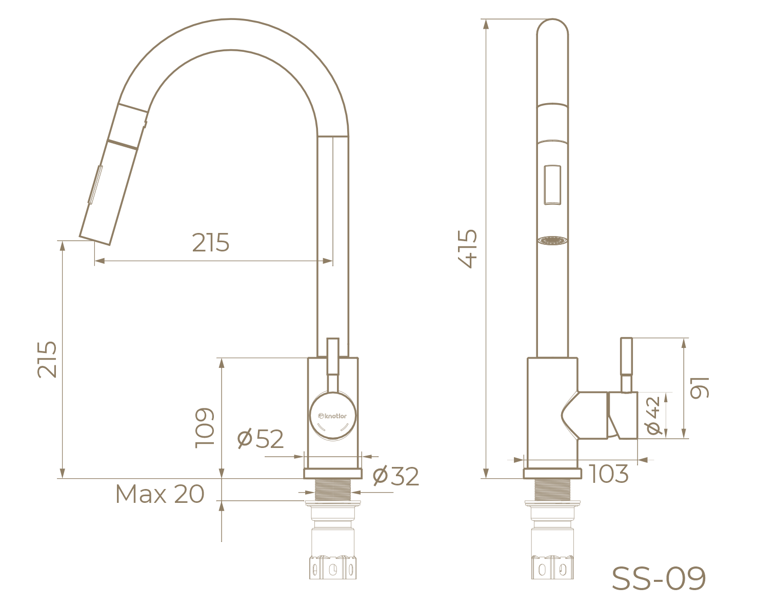 Смеситель для кухни SS-09