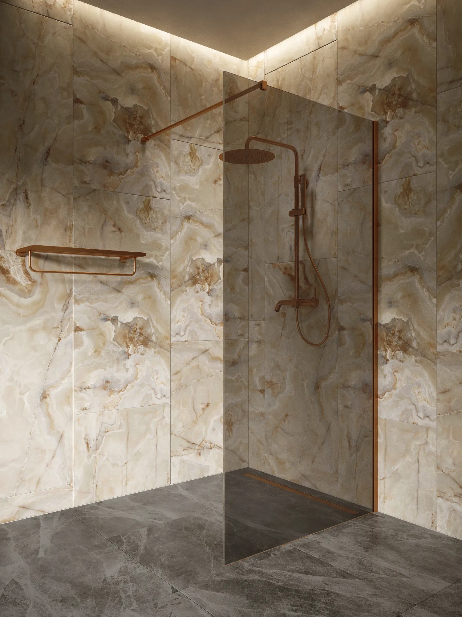 Перегородка душевая Walk In WI100TG0RB