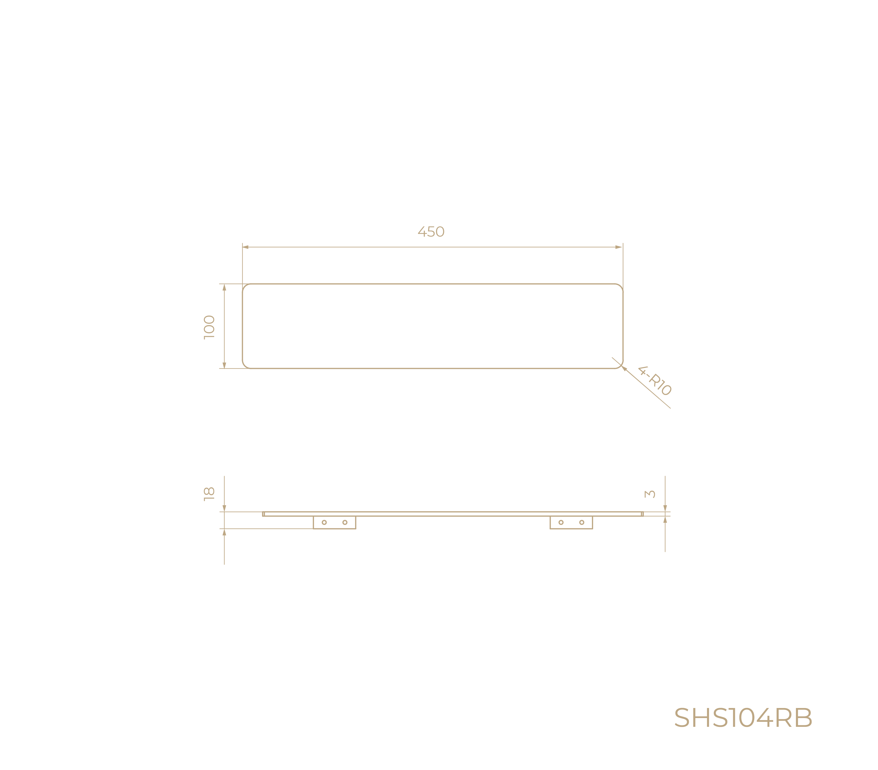 Полка для душа SHS104RB