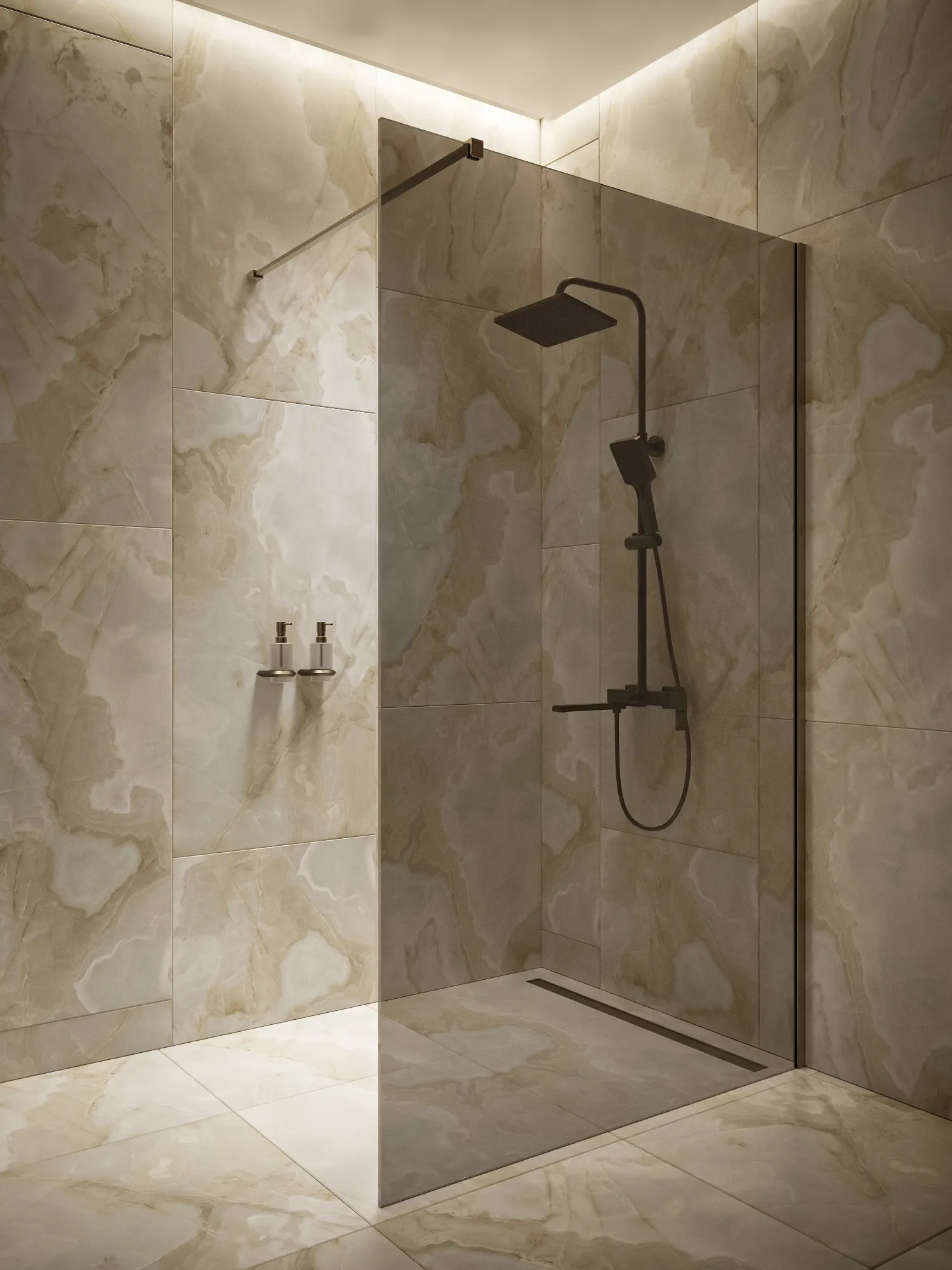 Перегородка душевая Walk In WI120TG0GM