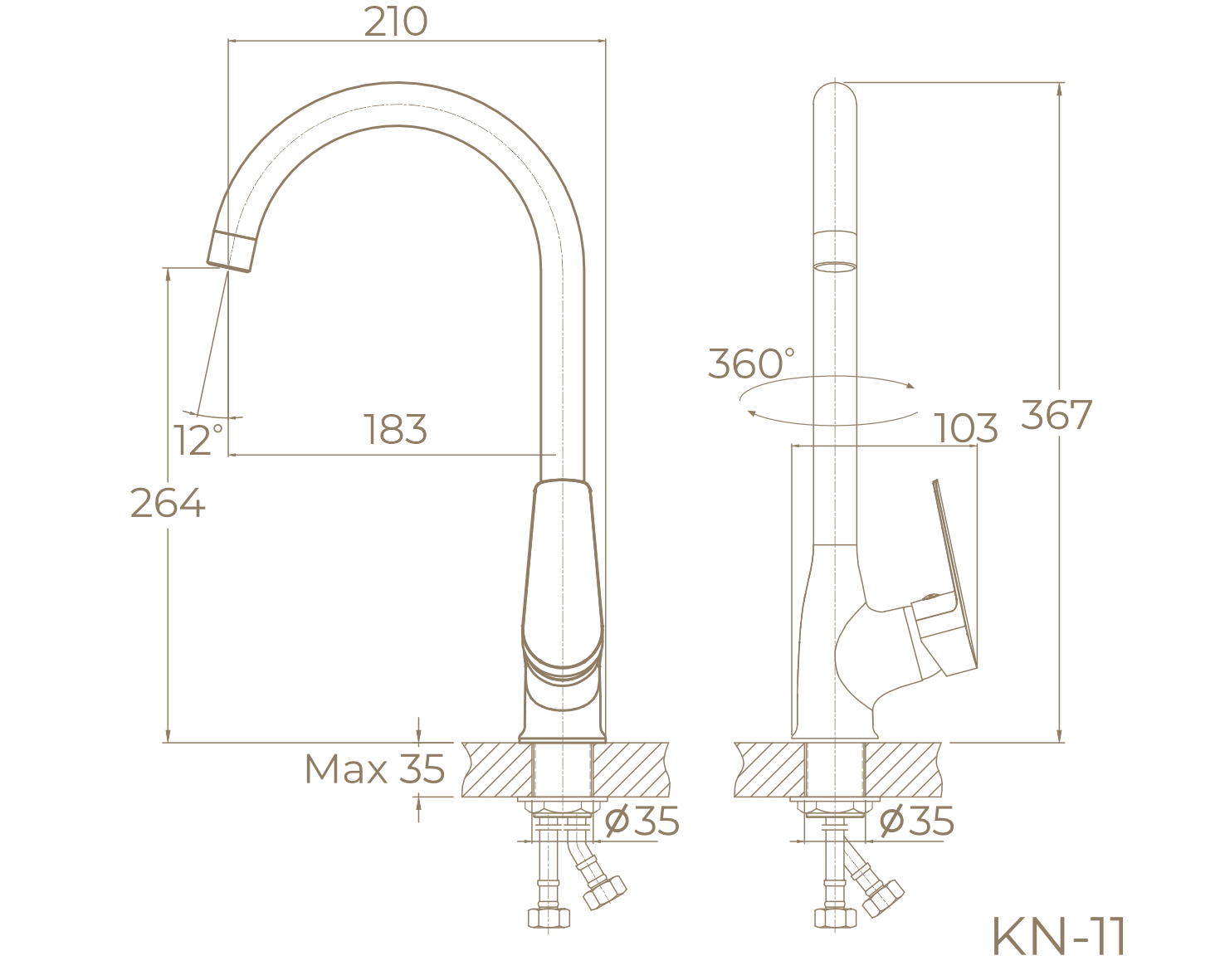 Смеситель для кухни KN-11