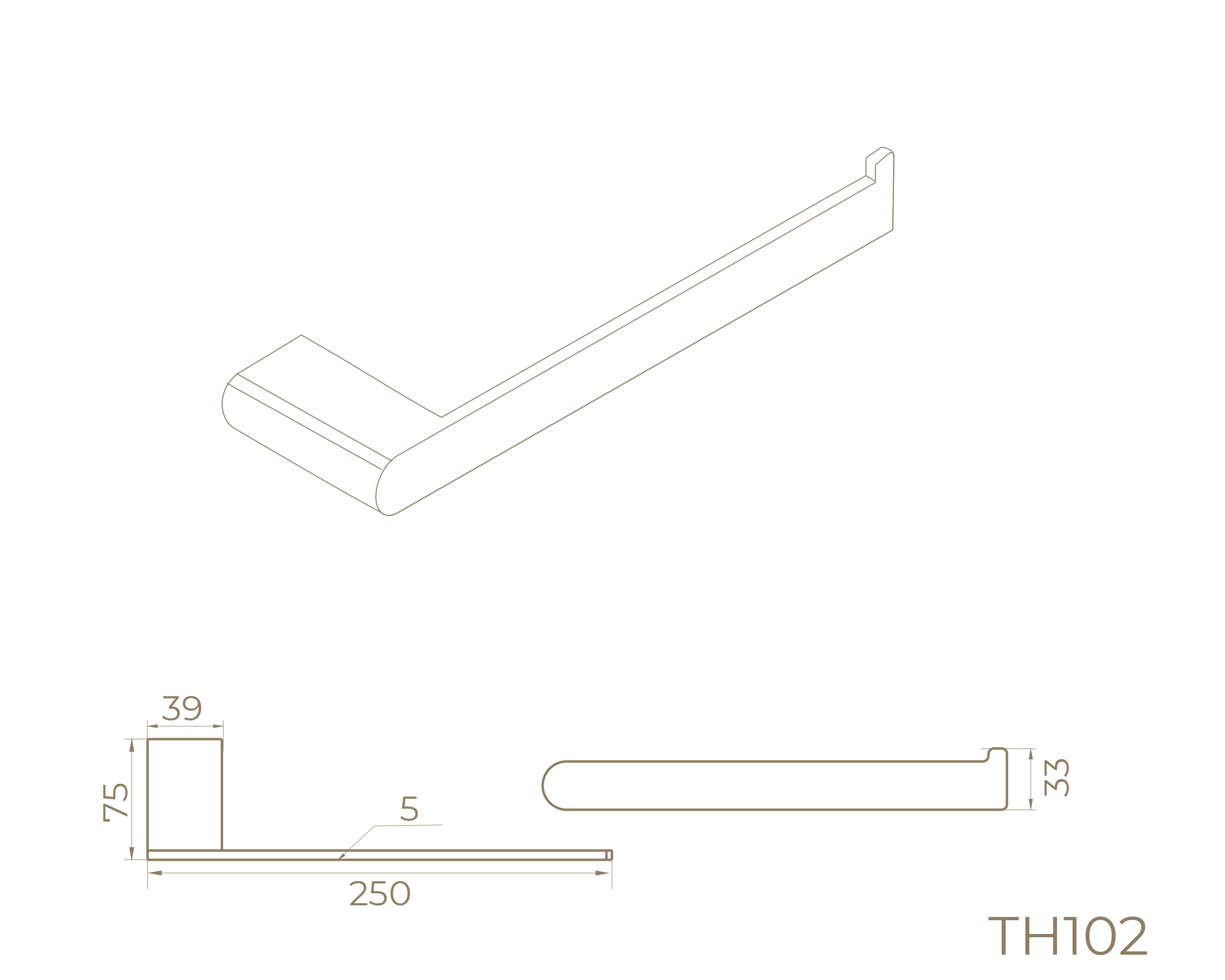 Держатель для полотенец TH102WY