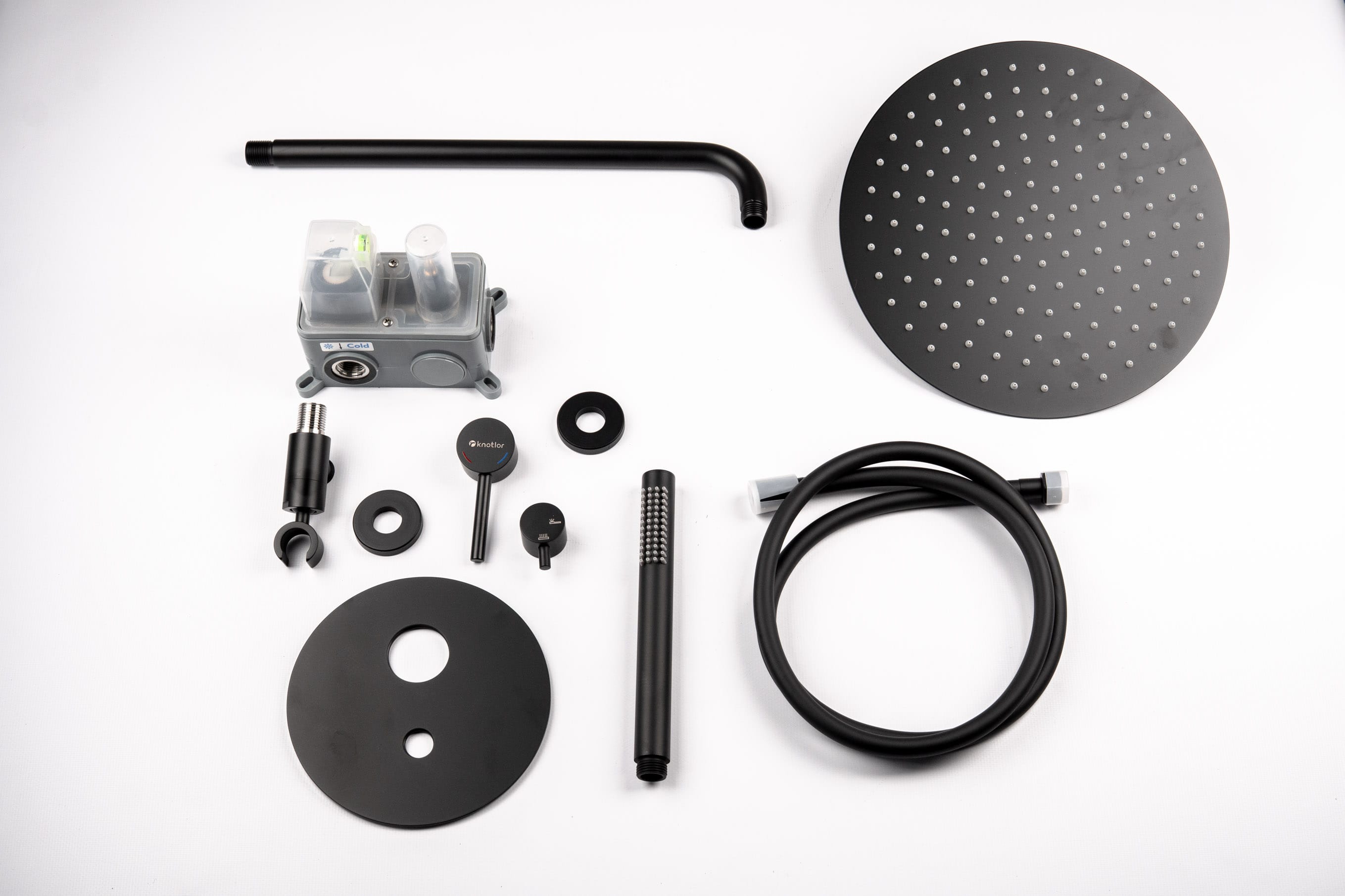 Комплект душевой KNOTLOR Встраиваемая душевая система SS-26/BL