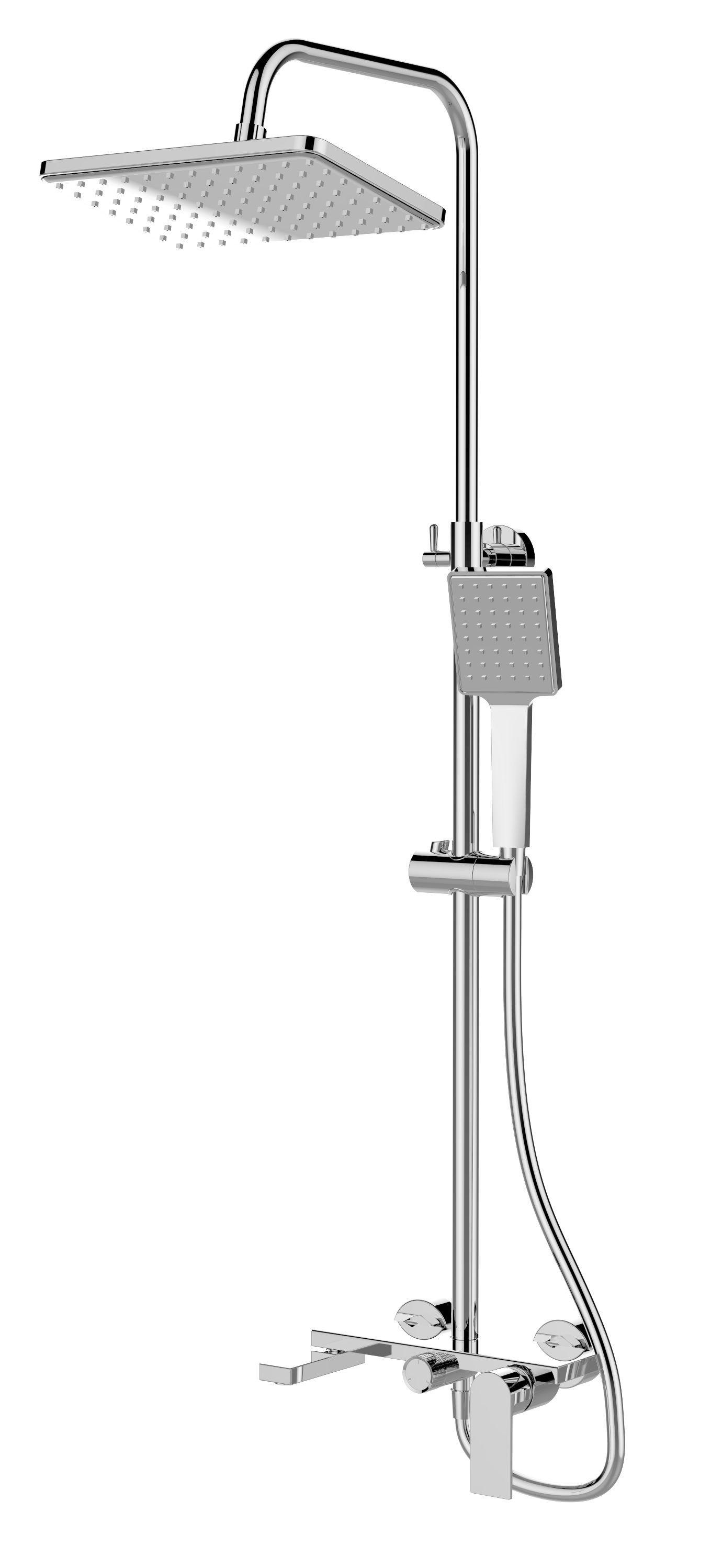 Комплект душевой KNOTLOR Душевая система с верхним тропическим душем KN-72