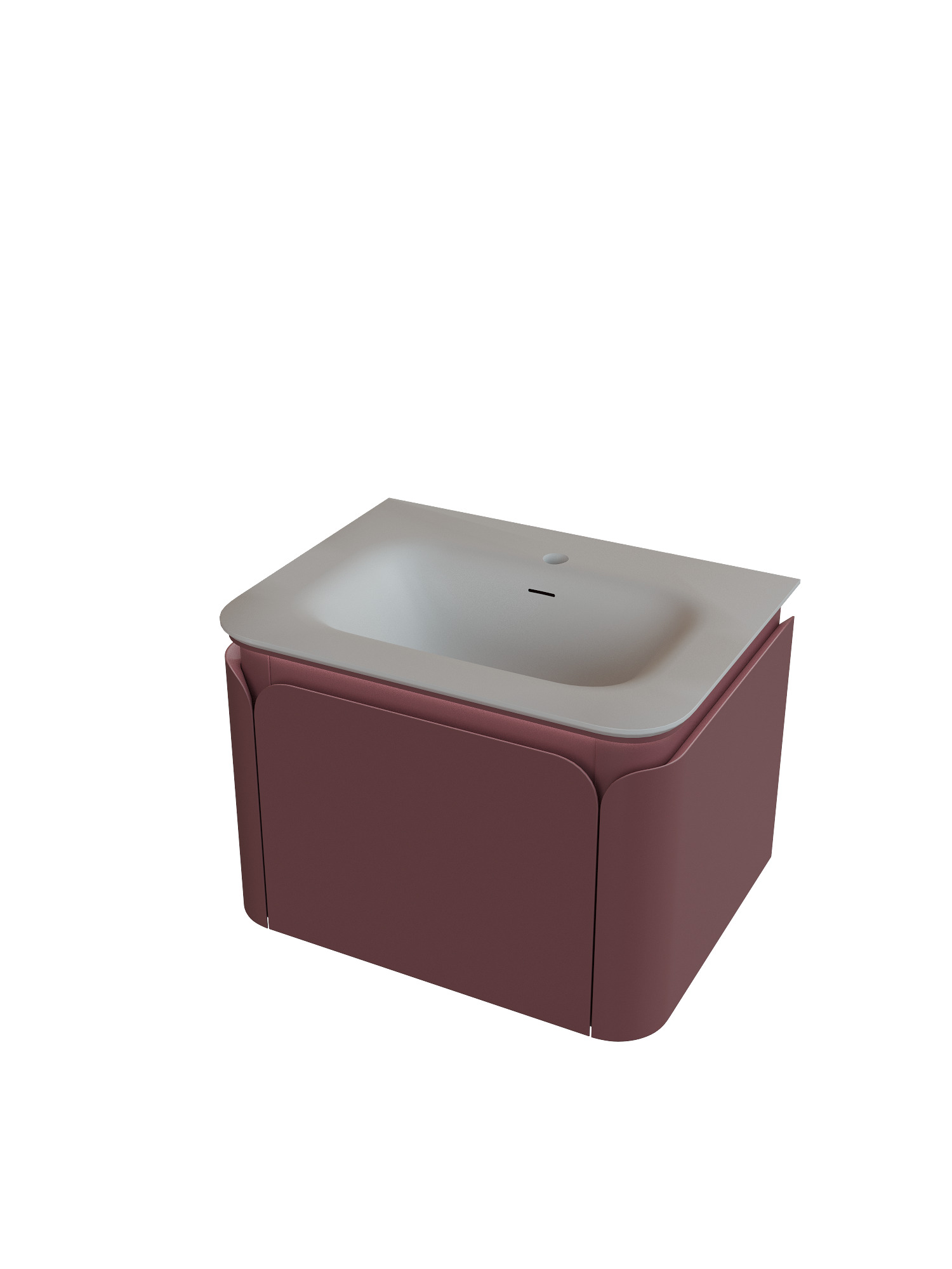 FWHC310590TM, Bloom, подвесная, 59 см, Бордо матовый