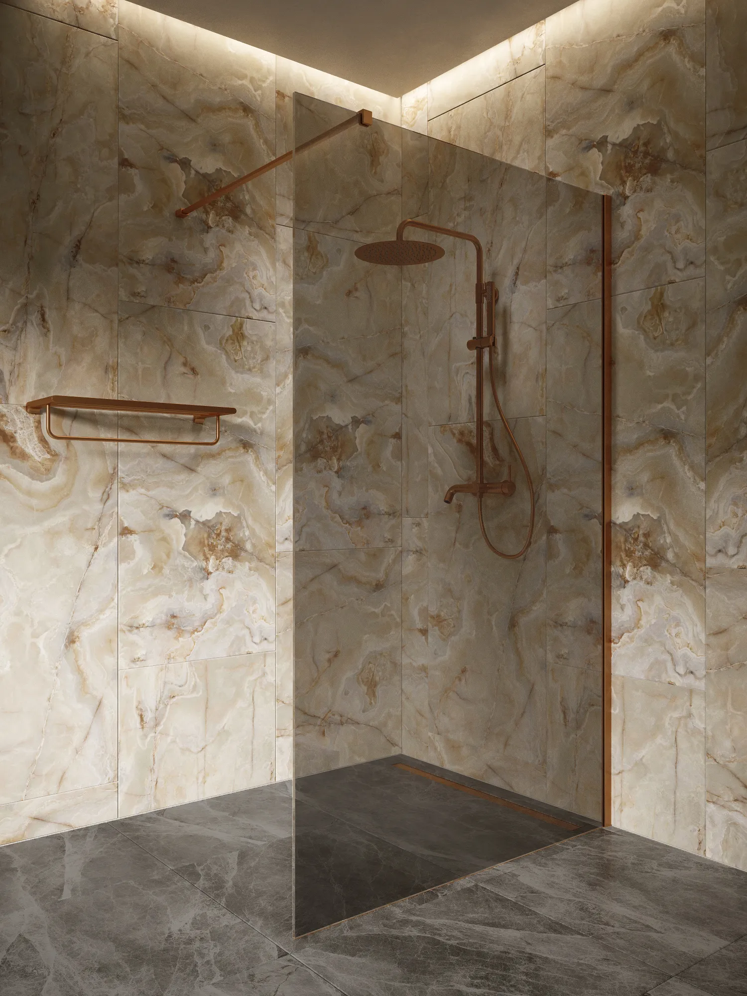 Перегородка душевая Walk In WI120TG0RB