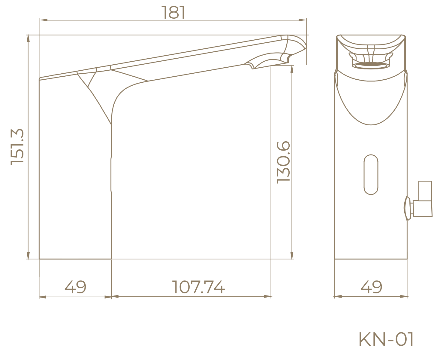 Сенсорный смеситель для раковины KN-01