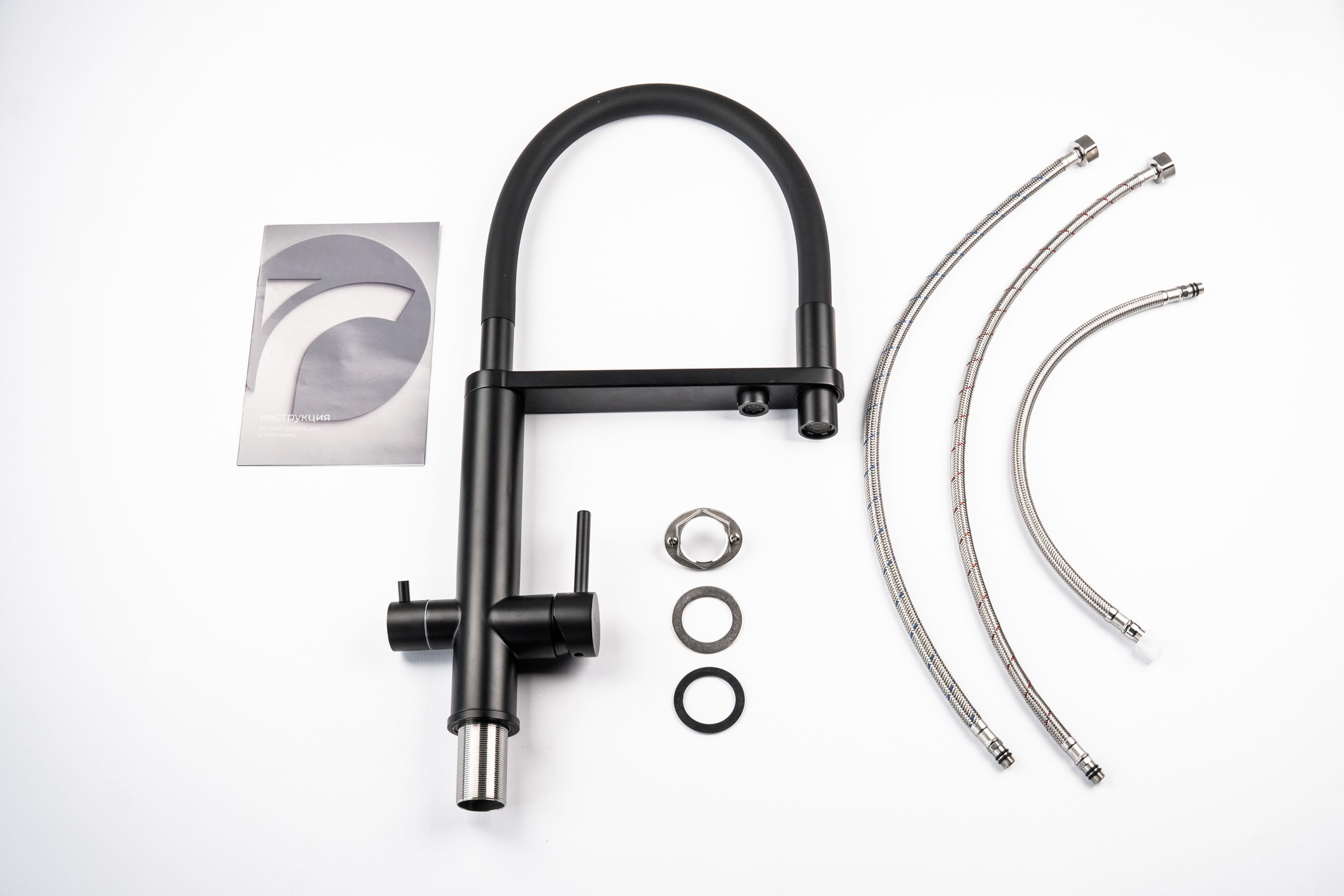 Смеситель для кухни с каналом для питьевой воды SS-15/BL