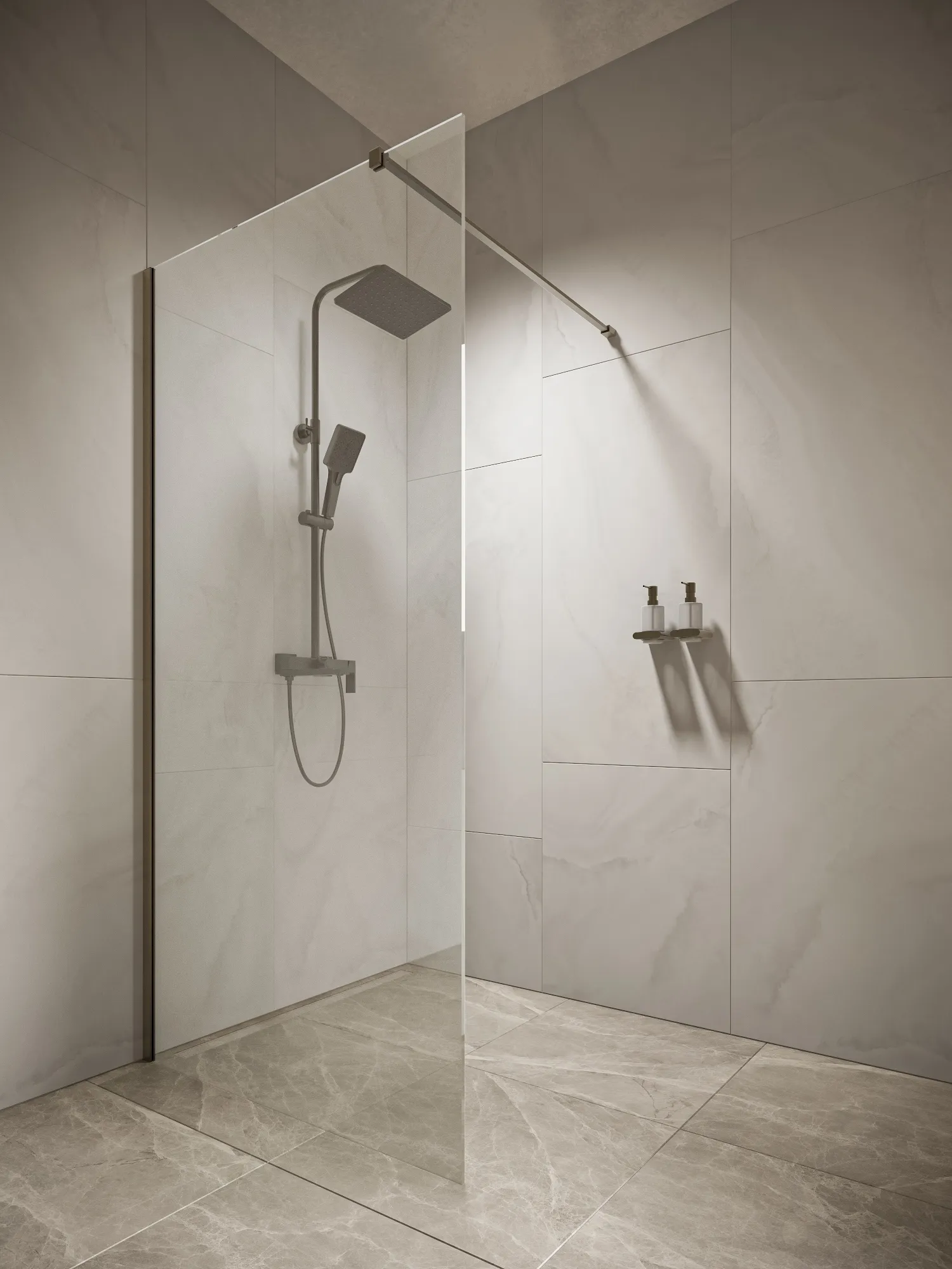 Перегородка душевая Walk In WI100CG0GM