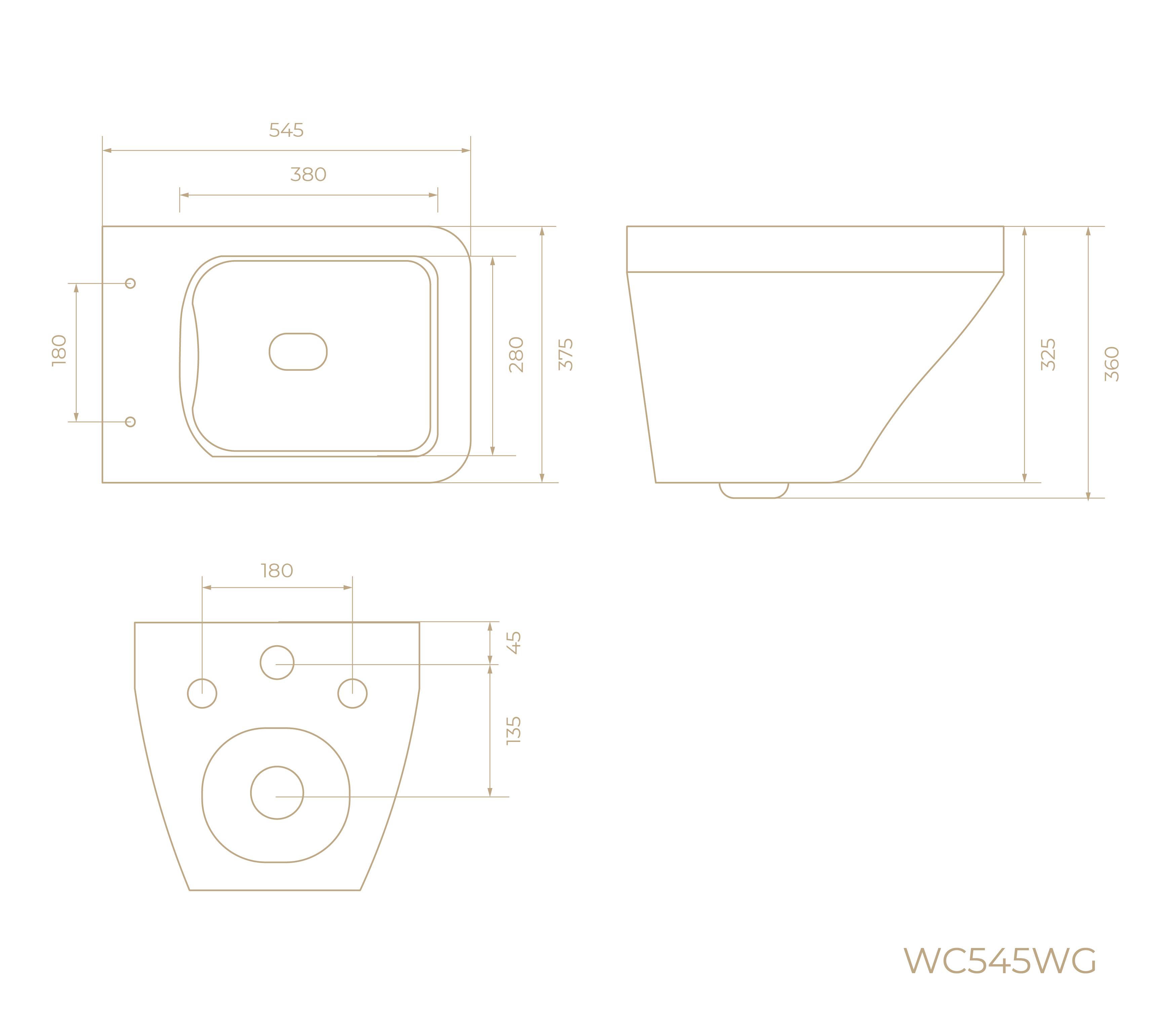 Подвесной унитаз WC545WG