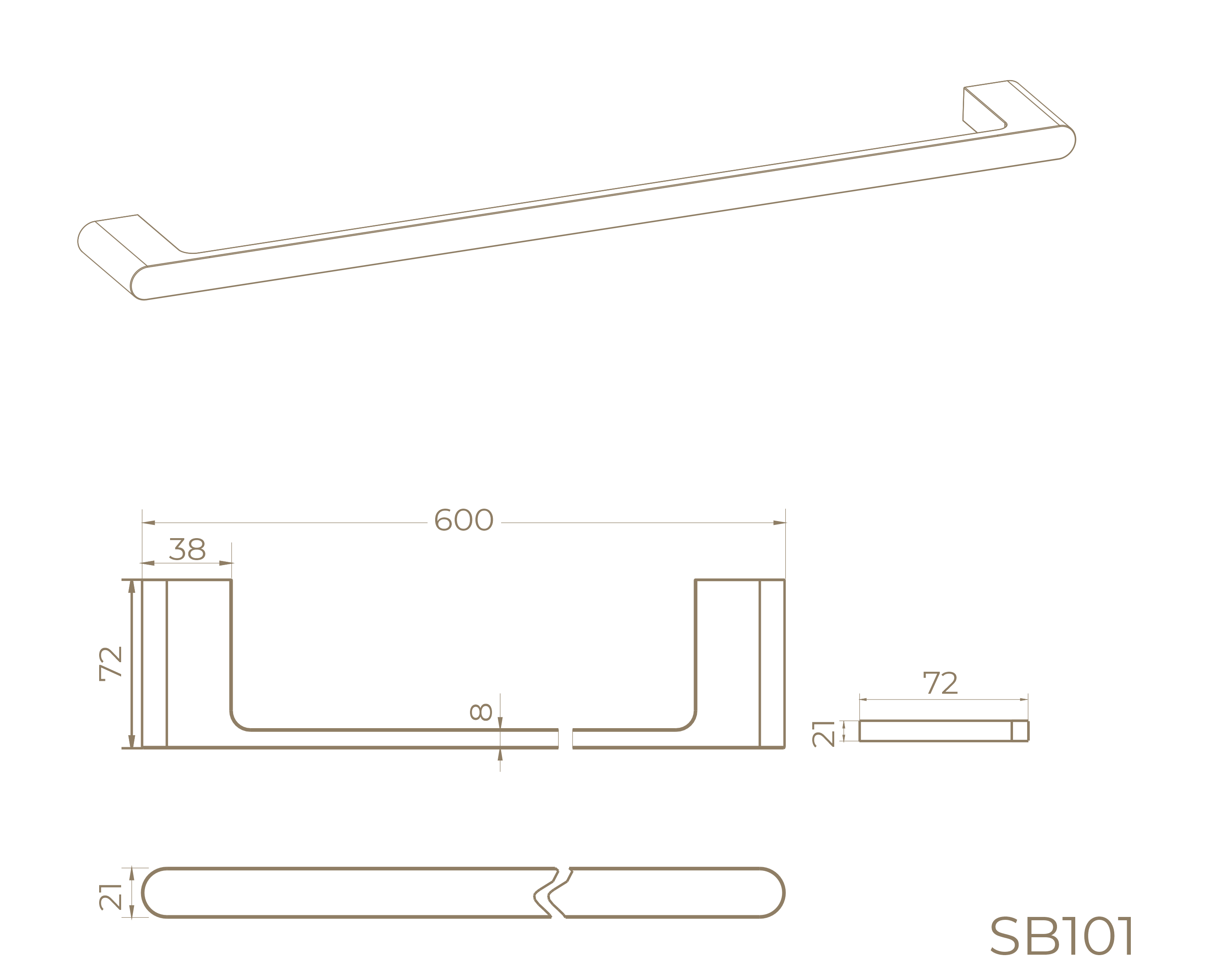 Держатель для полотенец SB101C