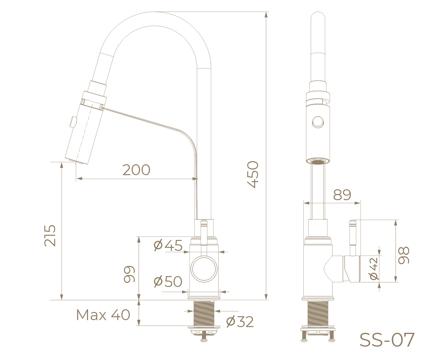 Смеситель для кухни SS-07