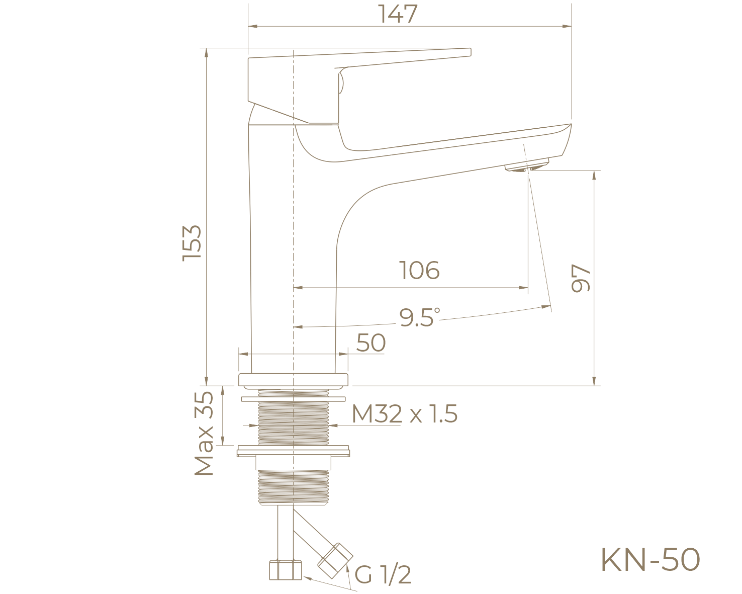 Смеситель для раковины KN-50