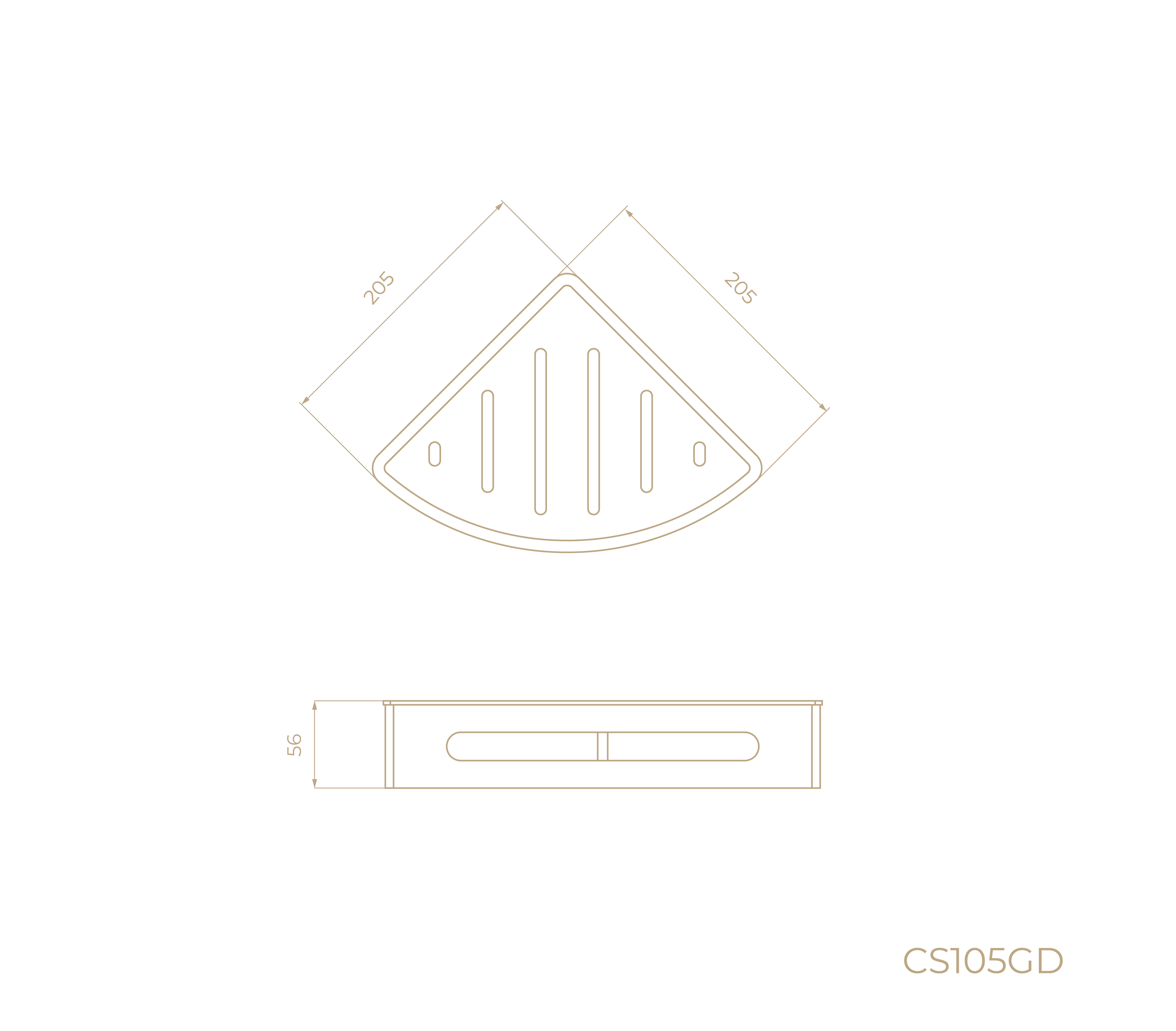 Полка для душа CS105GD