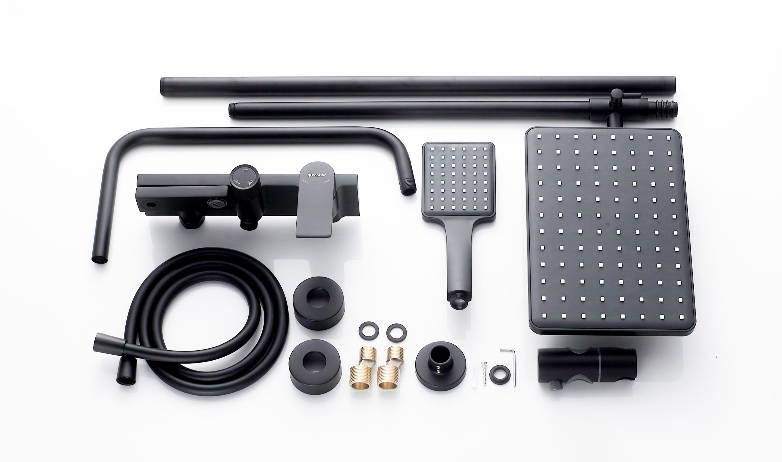 Душевая система с верхним тропическим душем KN-72/BL