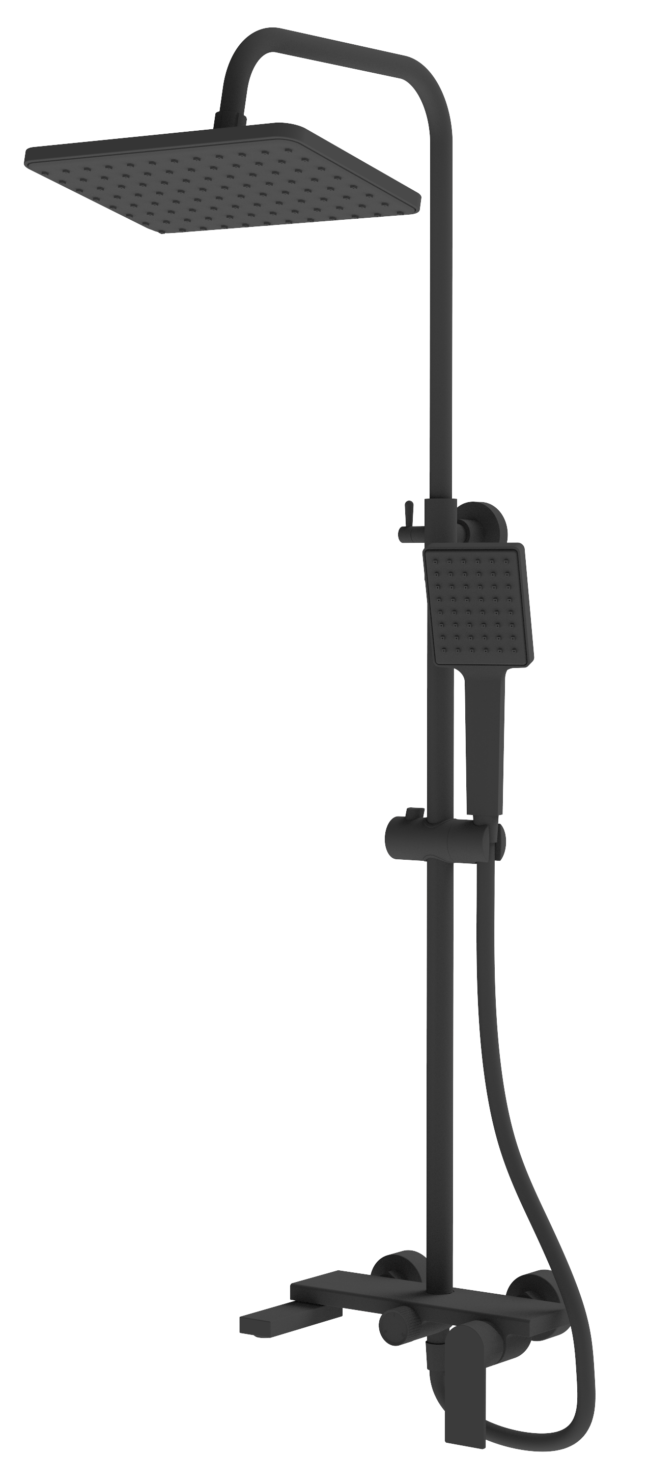 Душевая система с верхним тропическим душем KN-72/BL