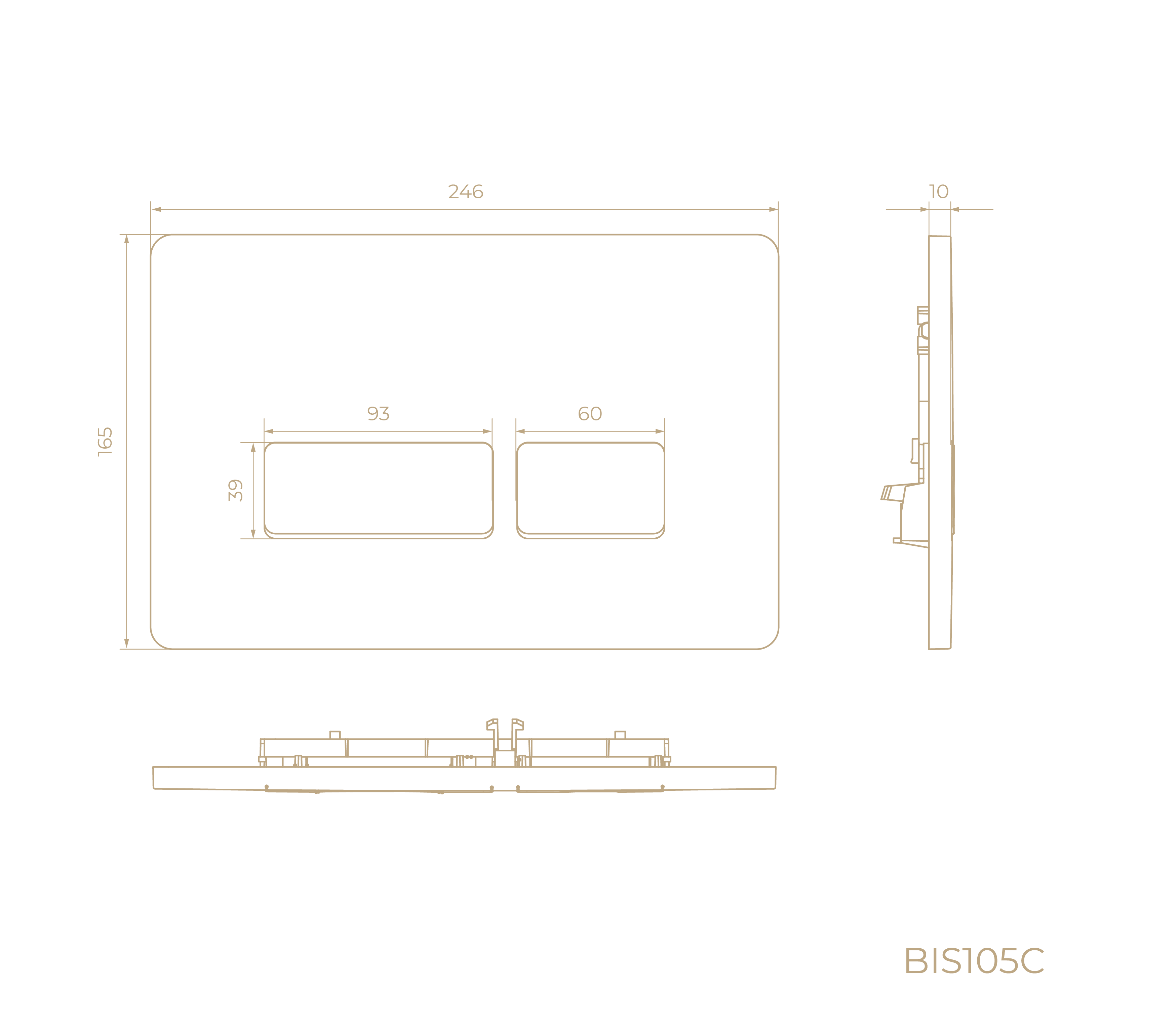 Клавиша смыва BIS105C