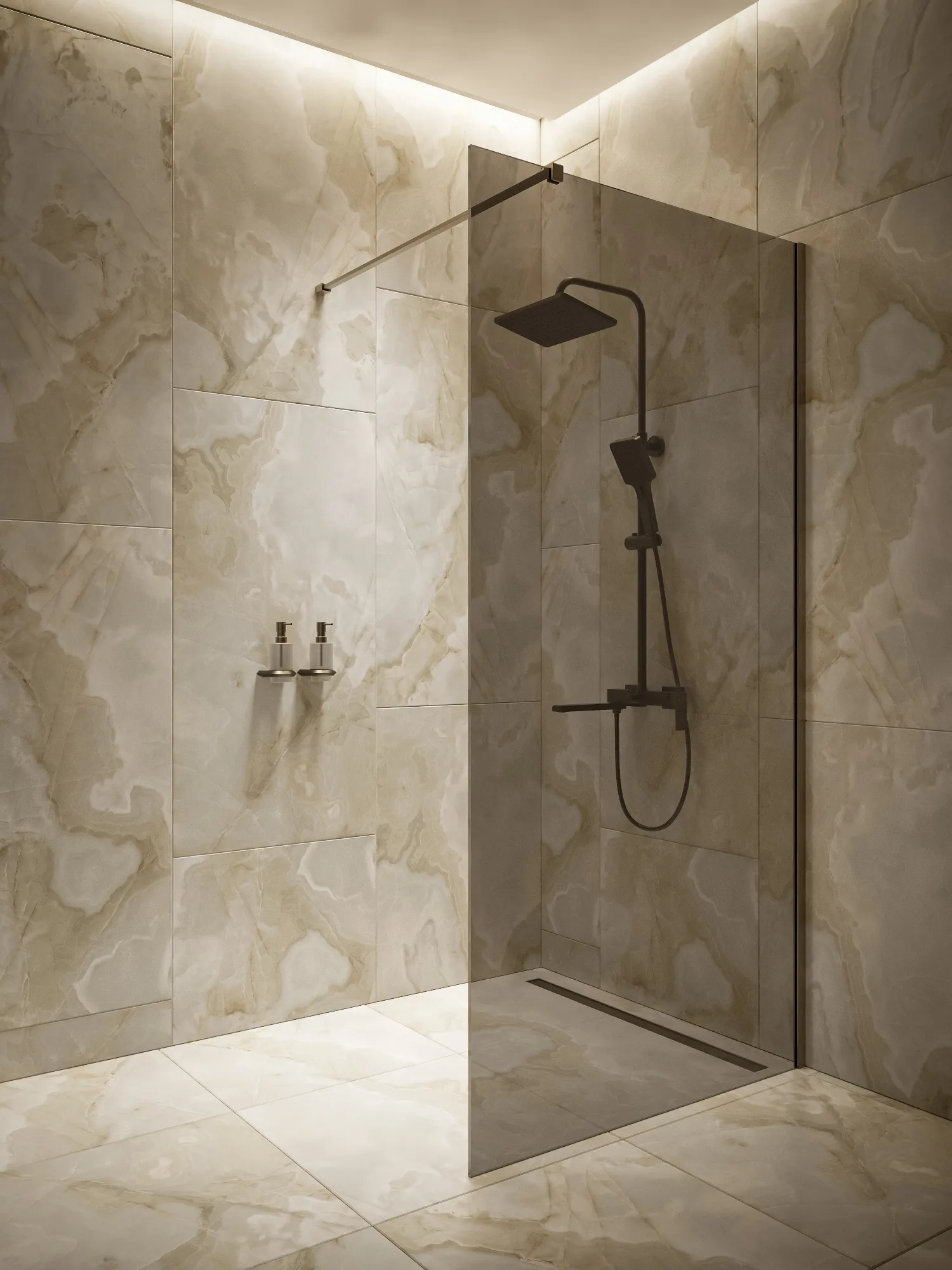 Перегородка душевая Walk In WI100TG0GM