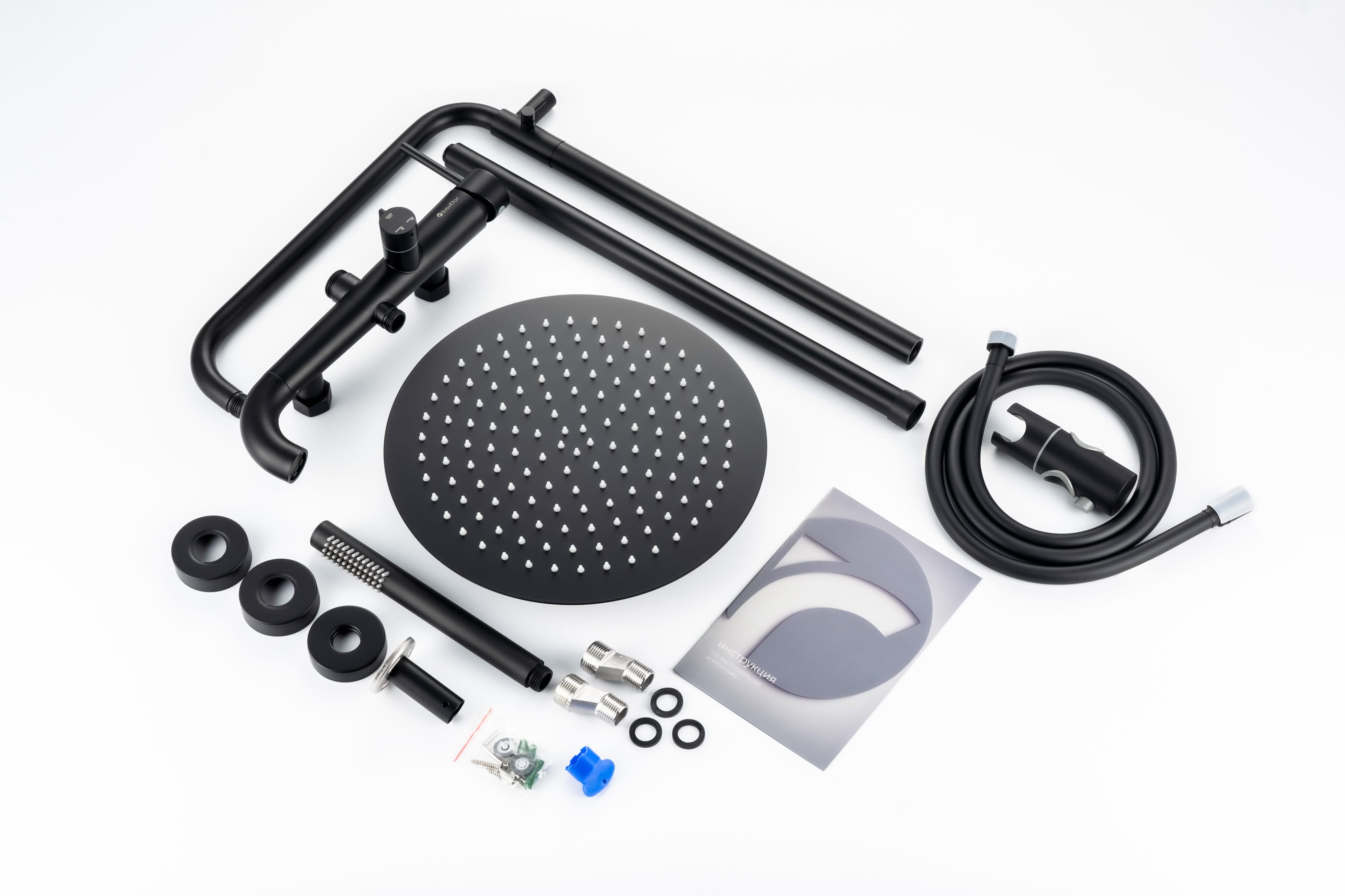 Душевая система с верхним тропическим душем SS-33/BL